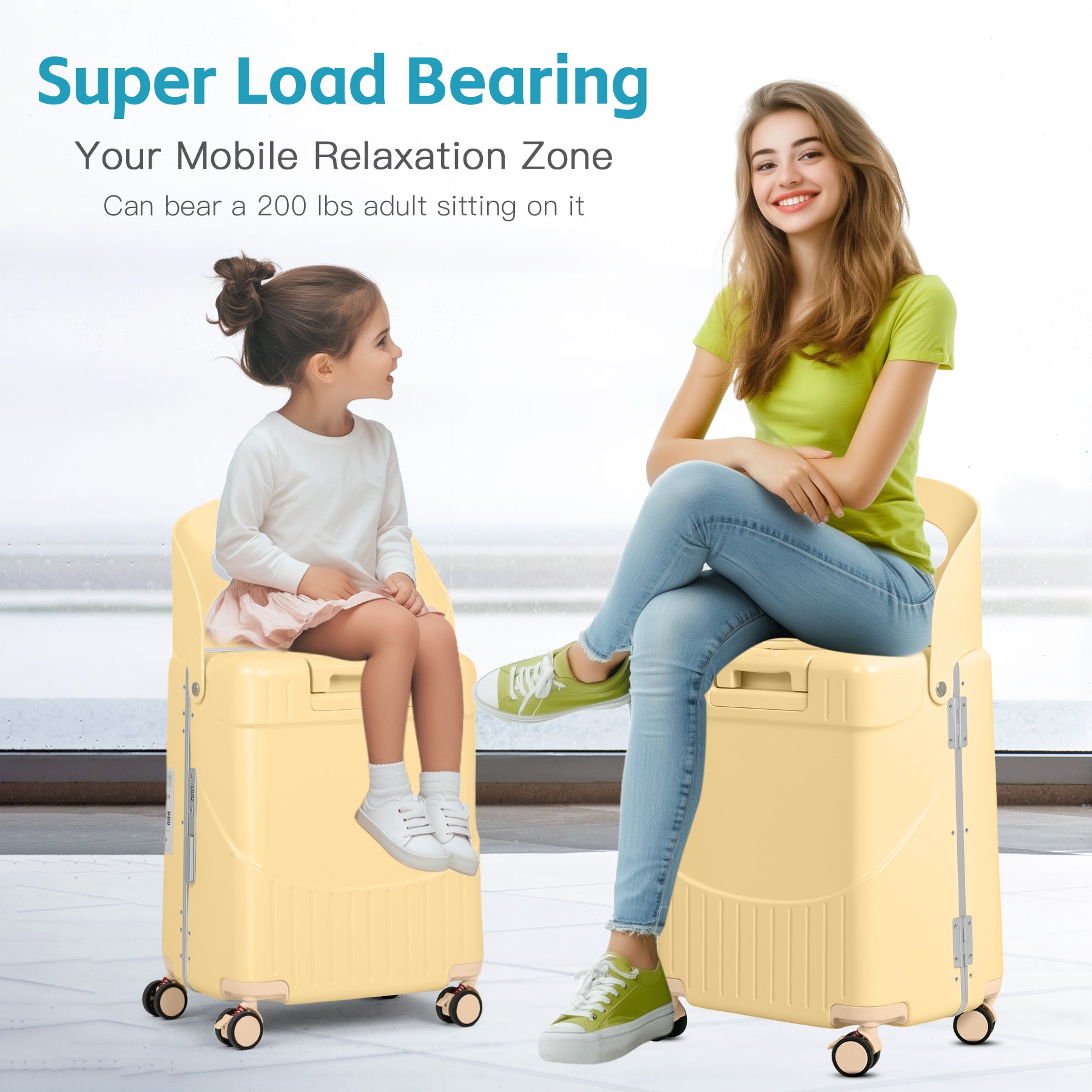 Advwin 22" Luggage with Foldable Child Seat