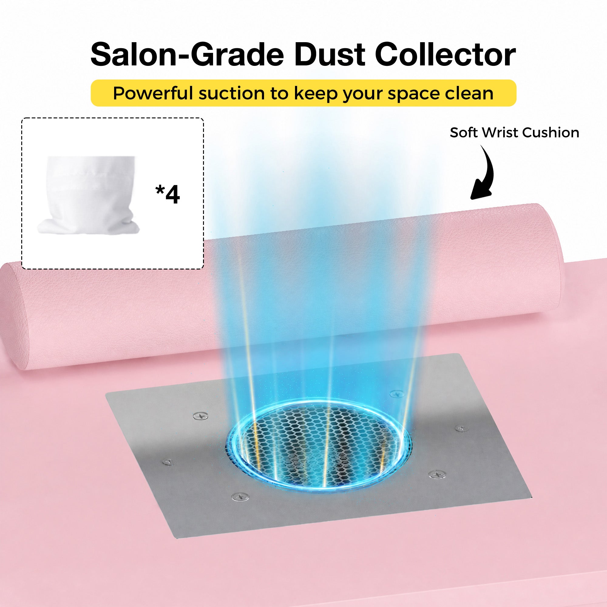 Advwin Nail Table w/ Dust Collector Portable