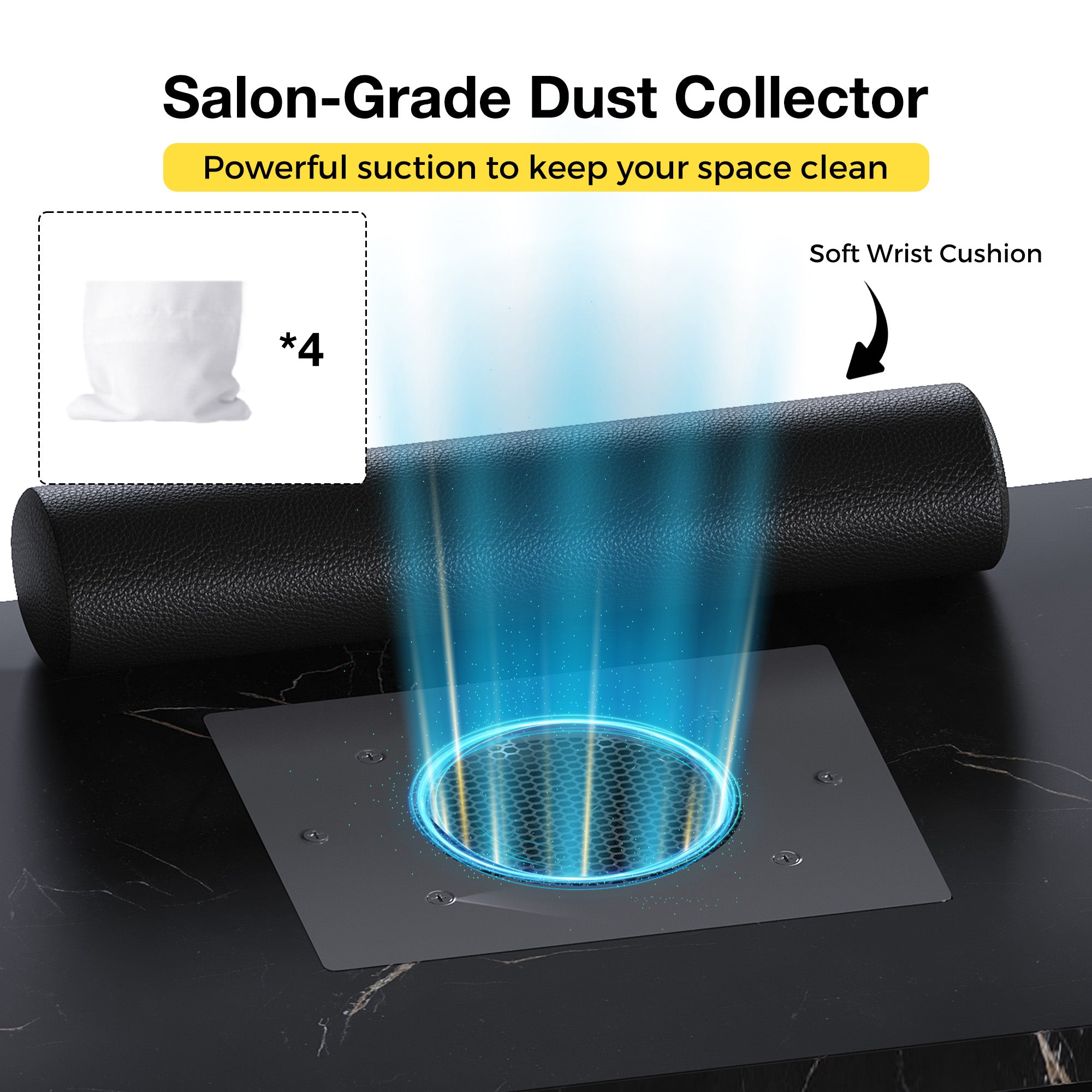 Advwin Portable Manicure Table w/ Dust Collector