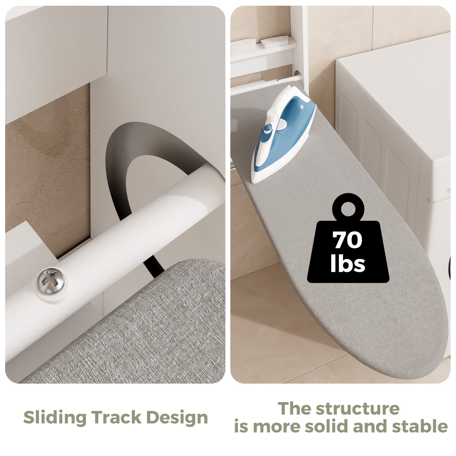 Advwin Wall Mounted Ironing Board Cabinet