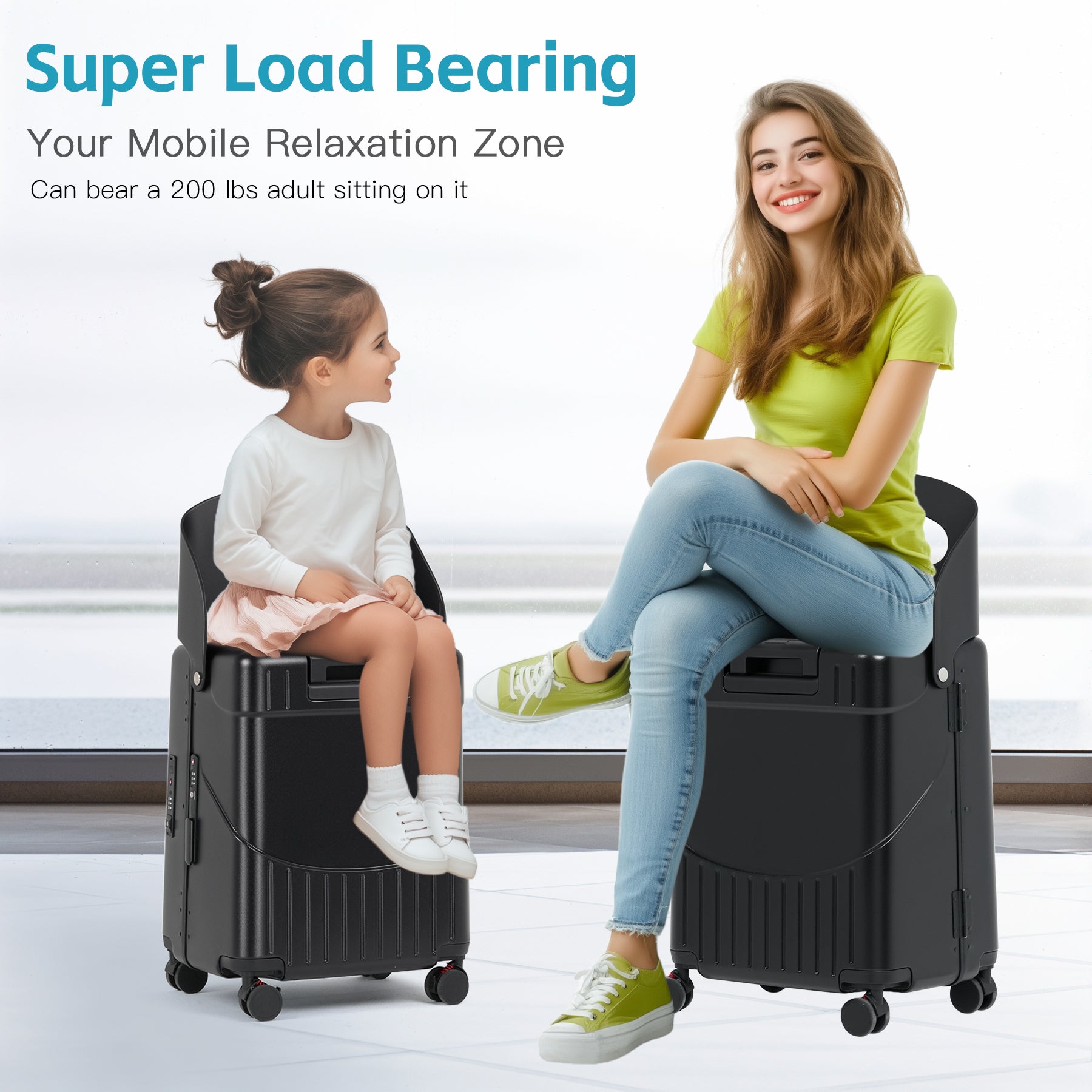 Advwin Carry On Luggage with Seat For Kids