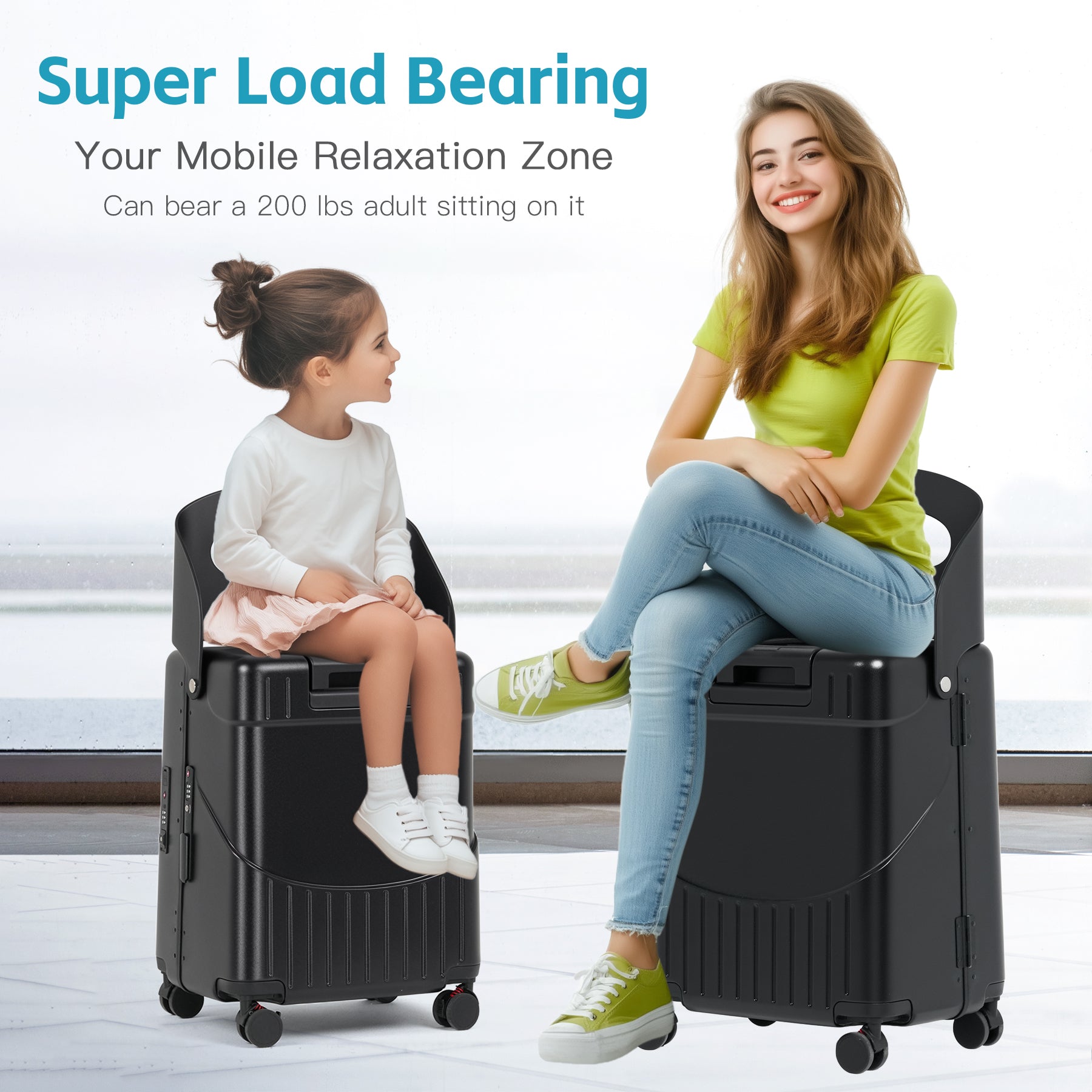 Advwin Carry On Luggage with Seat For Kids
