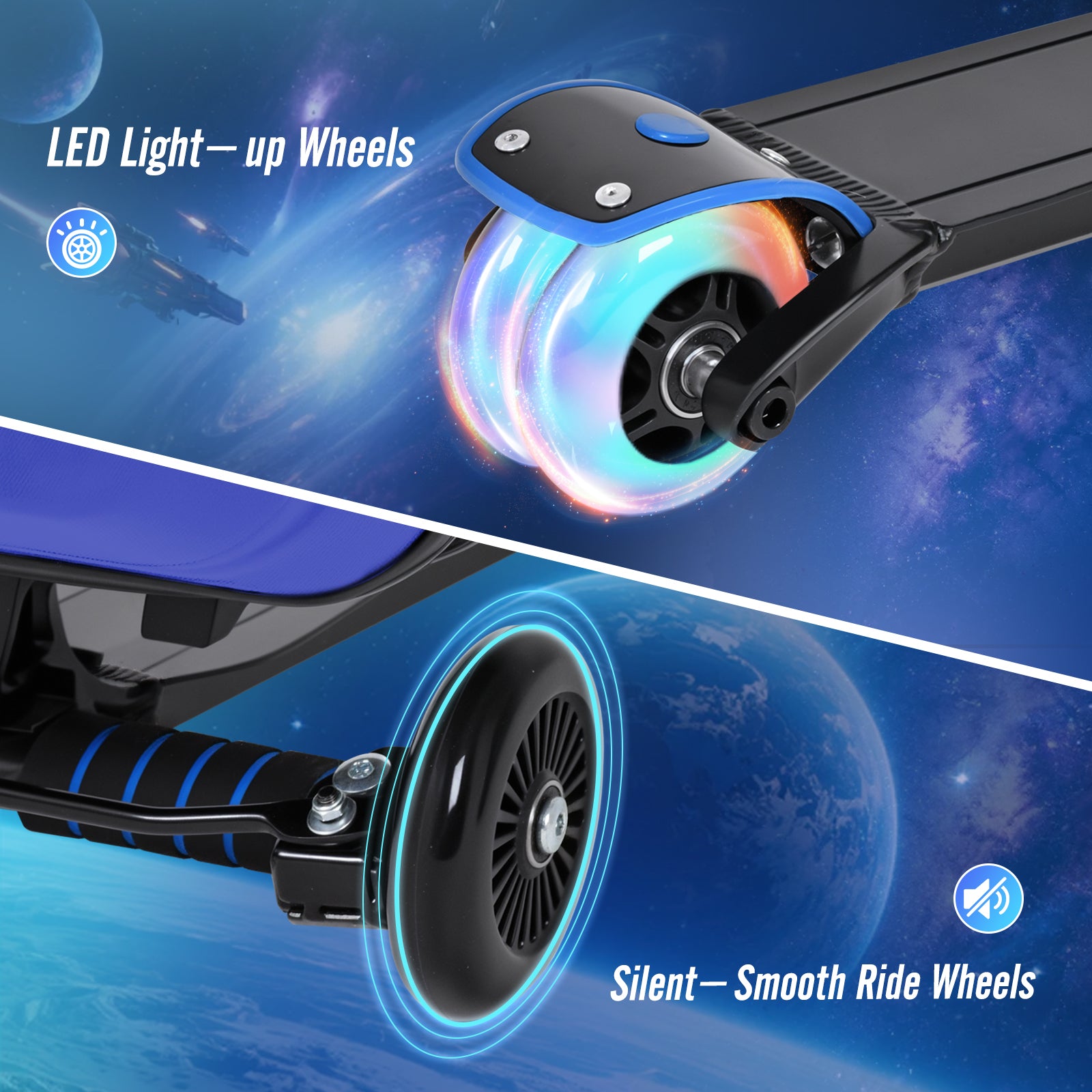 Advwin Foldable Carry On Scooter Suitcase for Kids