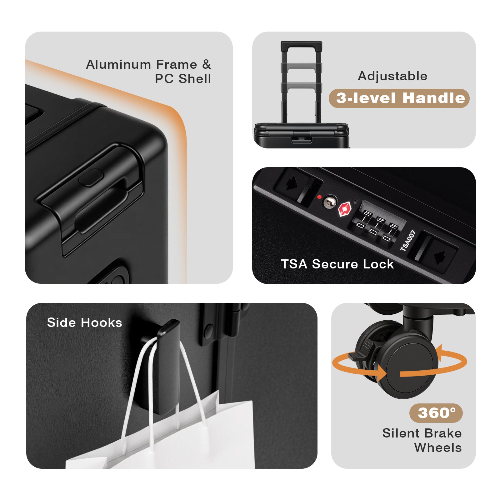 Advwin 20" Ride On Luggage with Adjustable Seat
