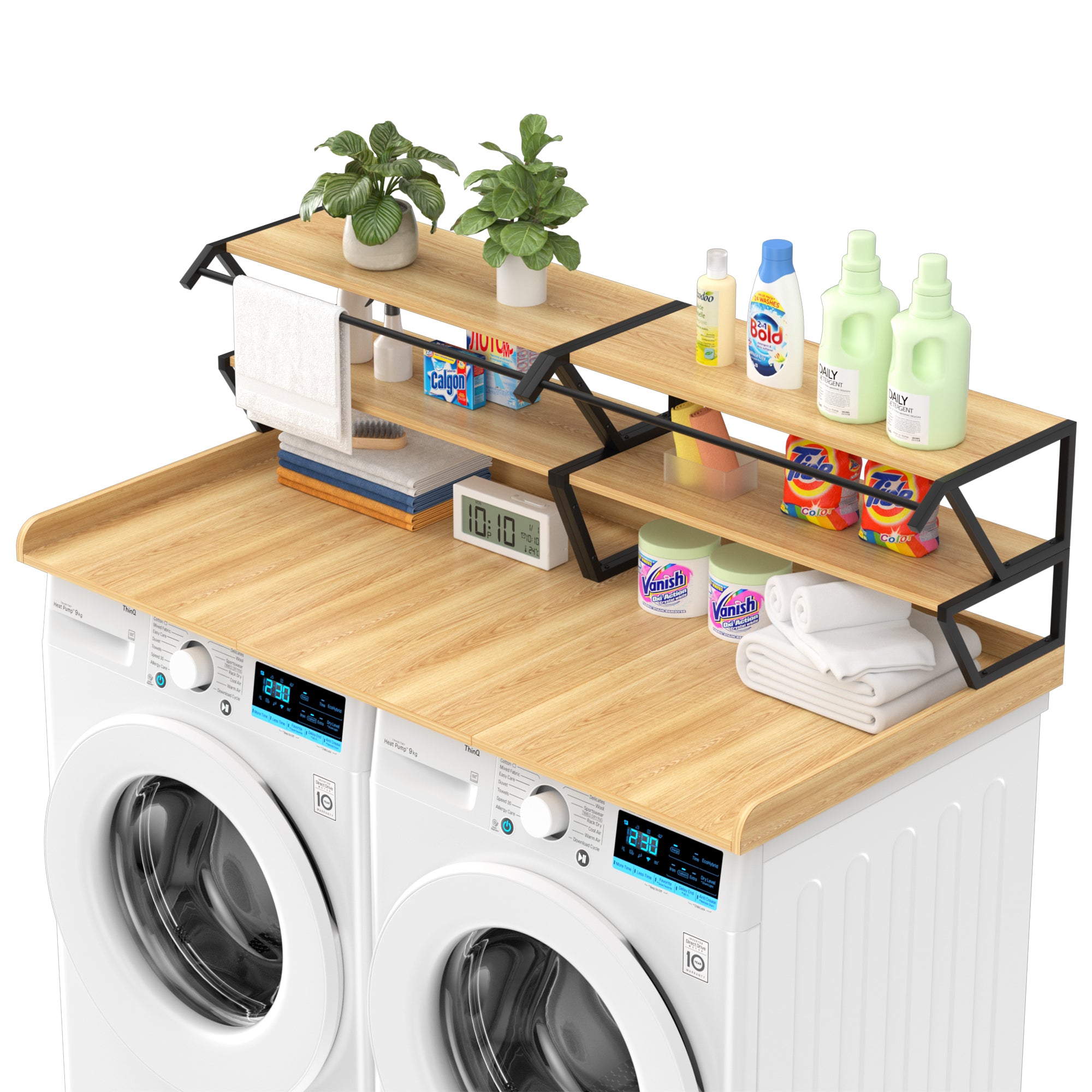 Advwin Washer Dryer Countertop with Hanging Rod