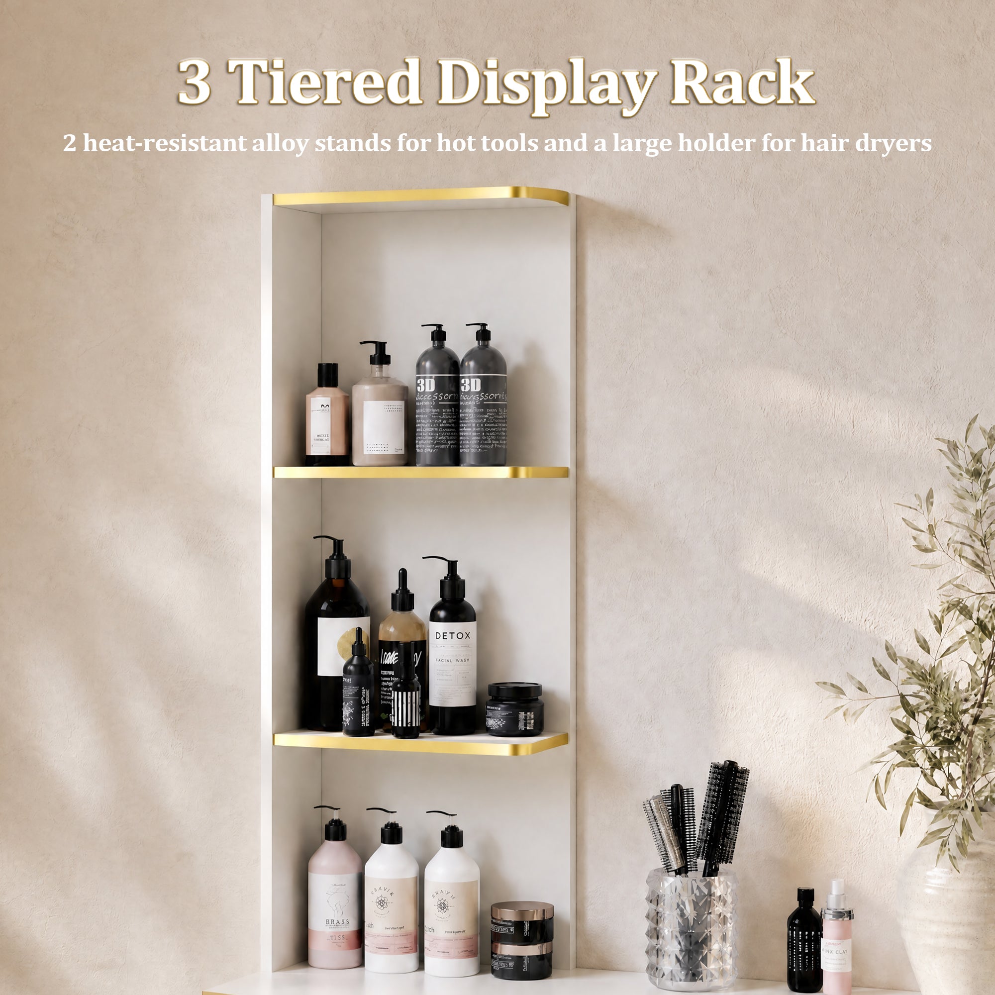 Advwin Professional Hair Salon Station w/Storage