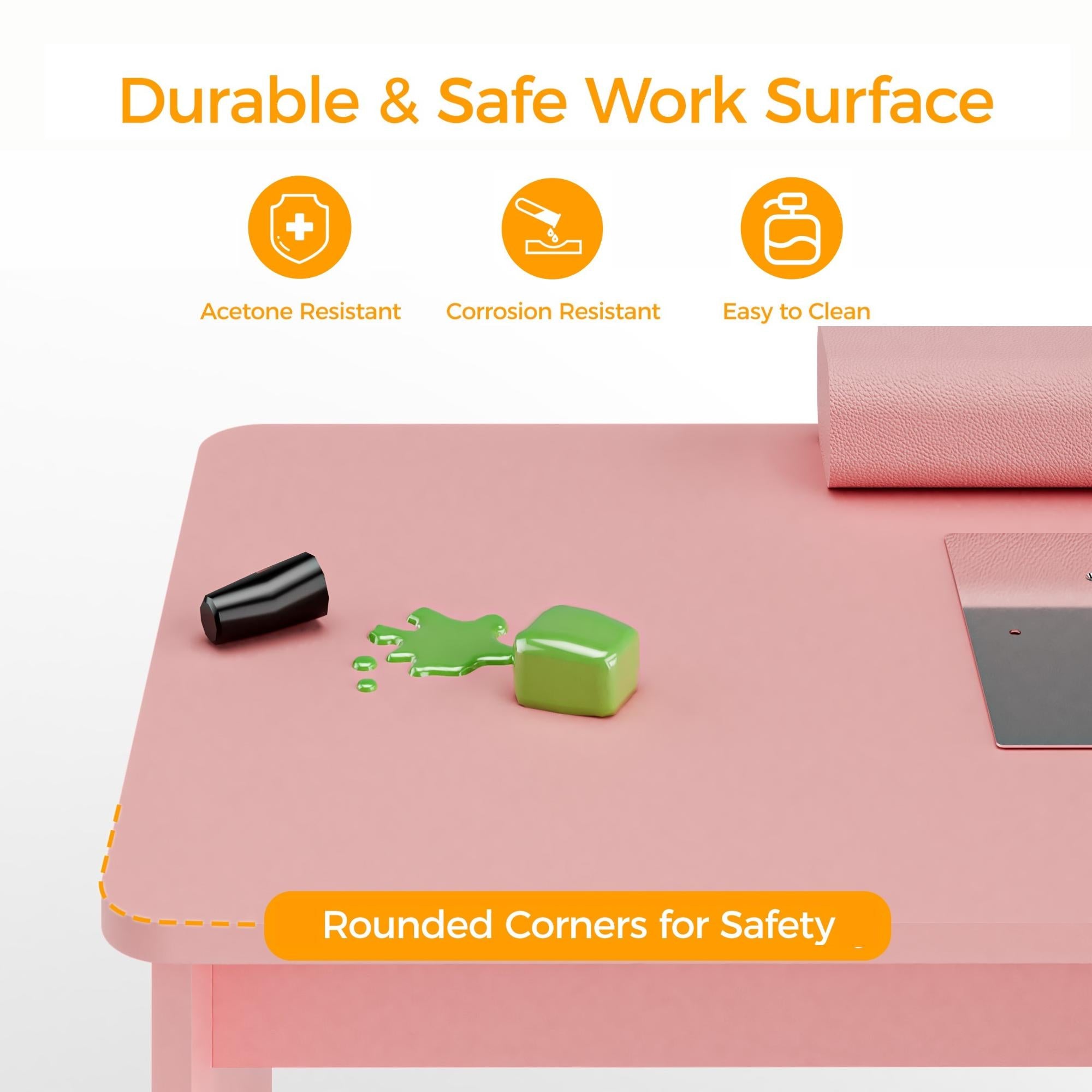 Advwin L-Shaped Rotating Nail Table with Dust Collector