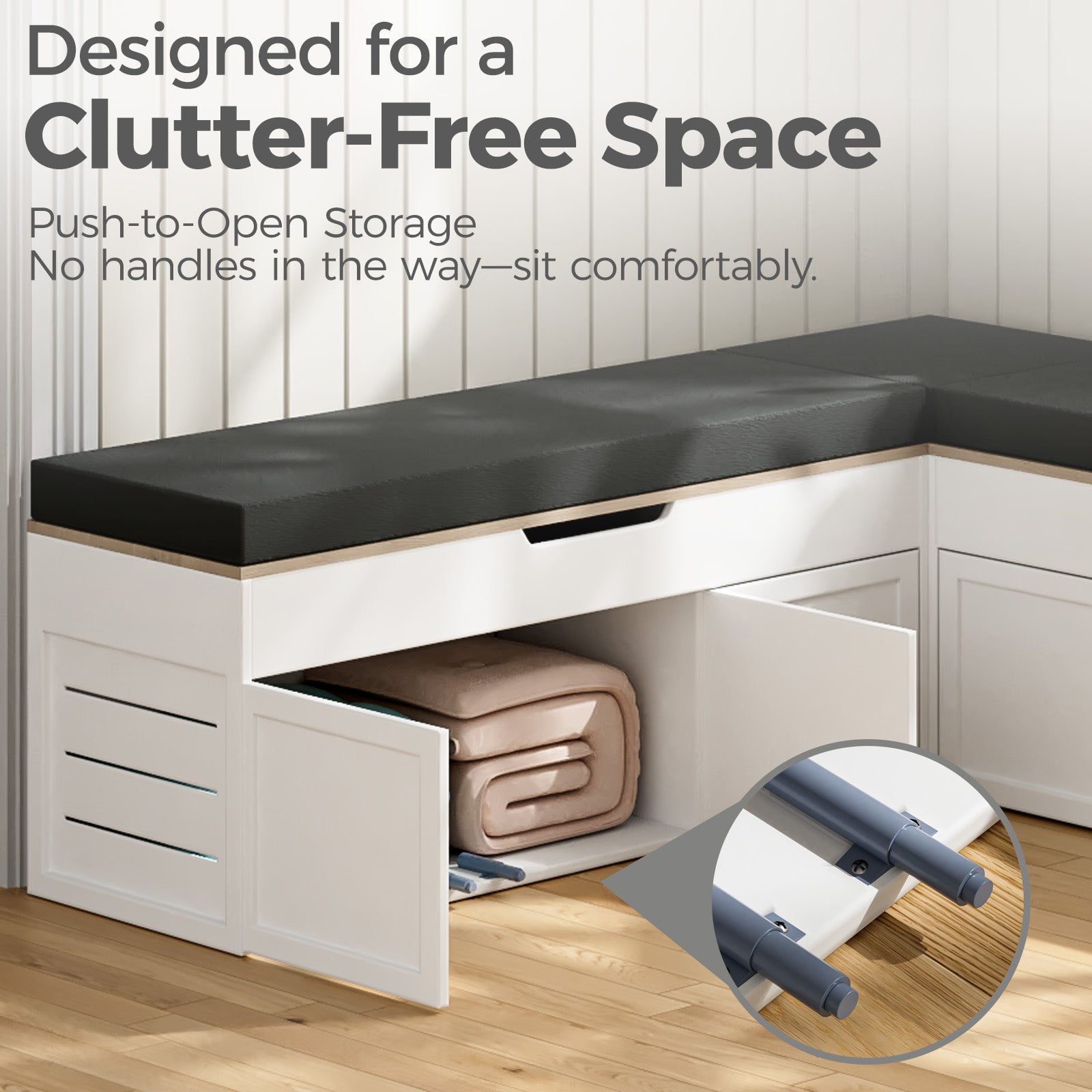 Advwin L-Shaped Corner Storage Bench