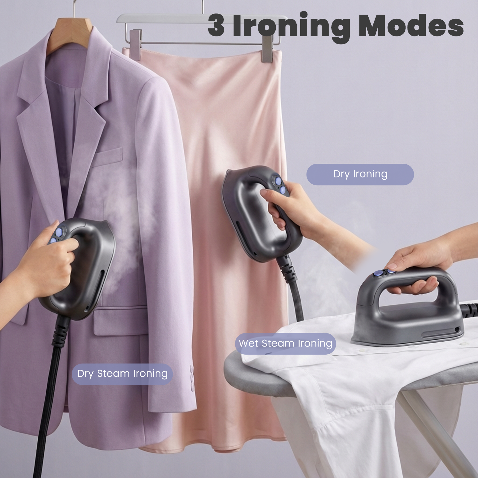 Advwin 2200W Dual Heating Steam Iron for Clothes