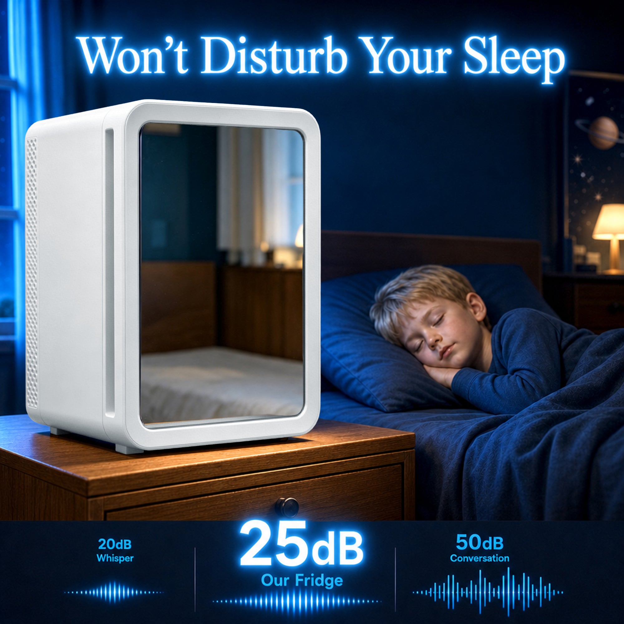 Advwin Mini Fridge with Dimmable Gaming Light