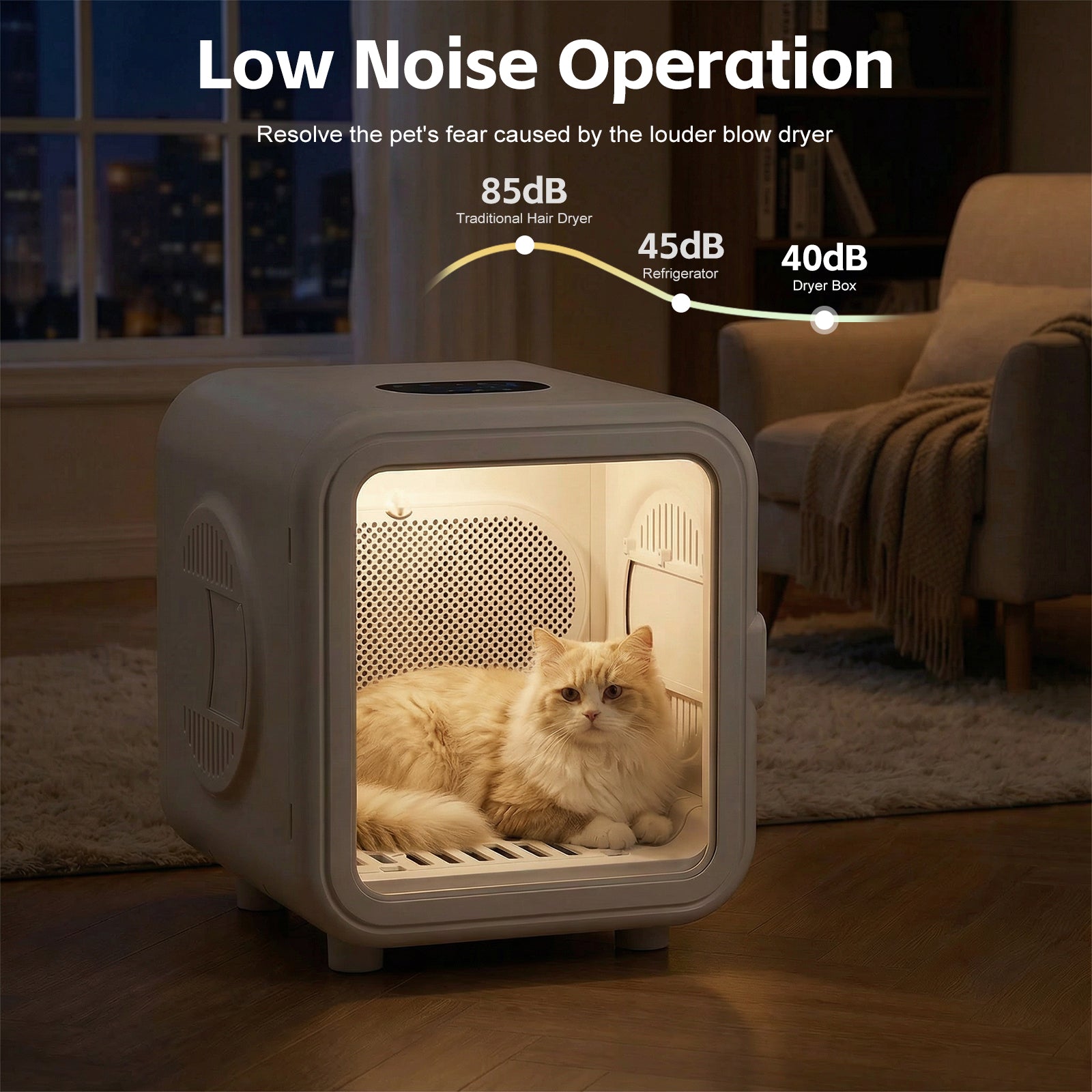 Advwin 75L Automatic Pet Dryer Box w/ Dual Motor Fan