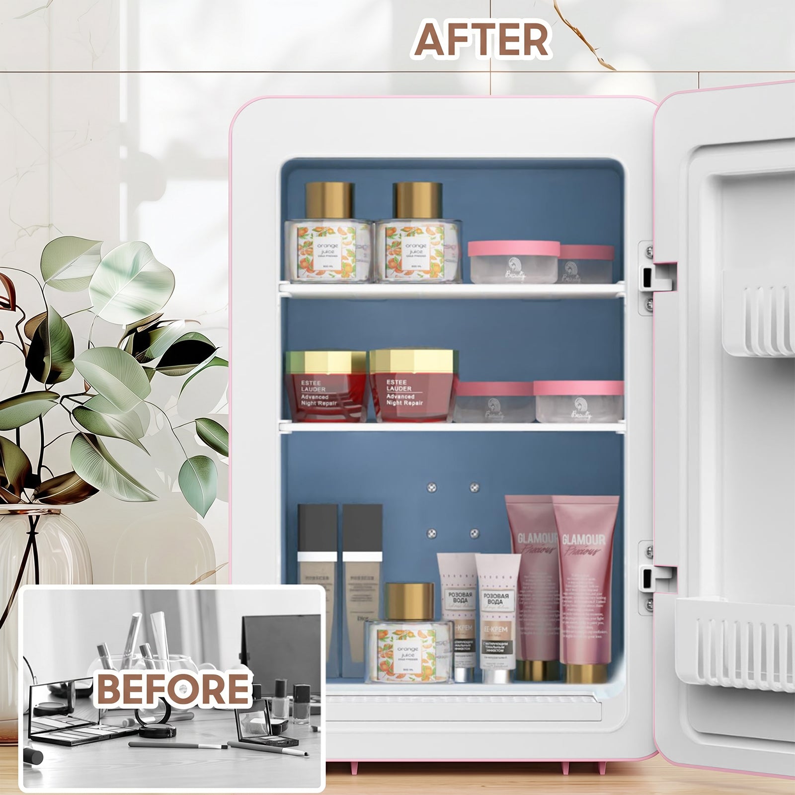 Advwin 20L Skincare Mini Fridge with Mirror