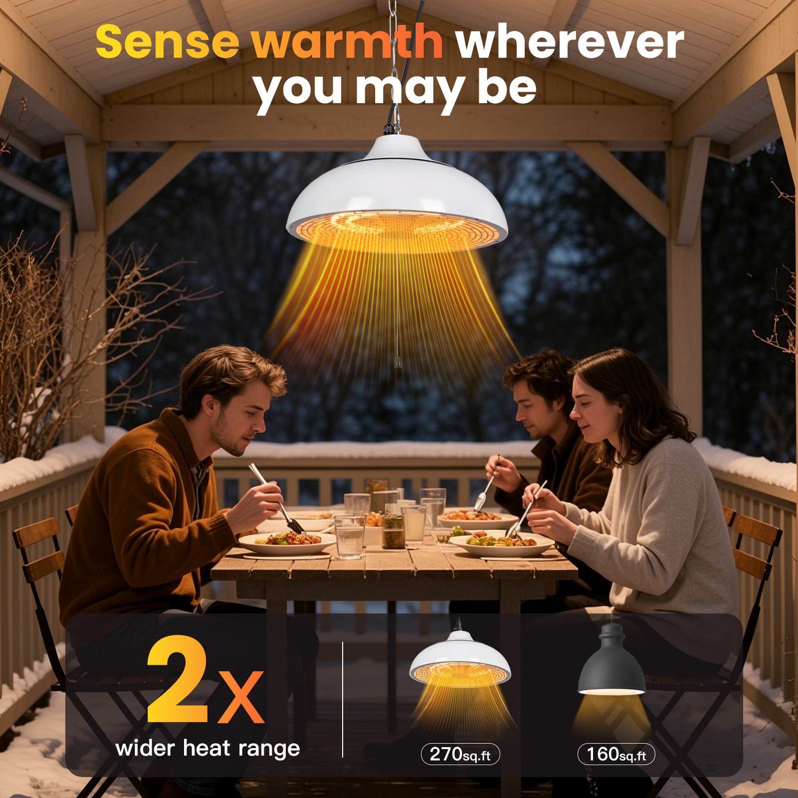 Advwin Outdoor Electric Patio Heater 1500W