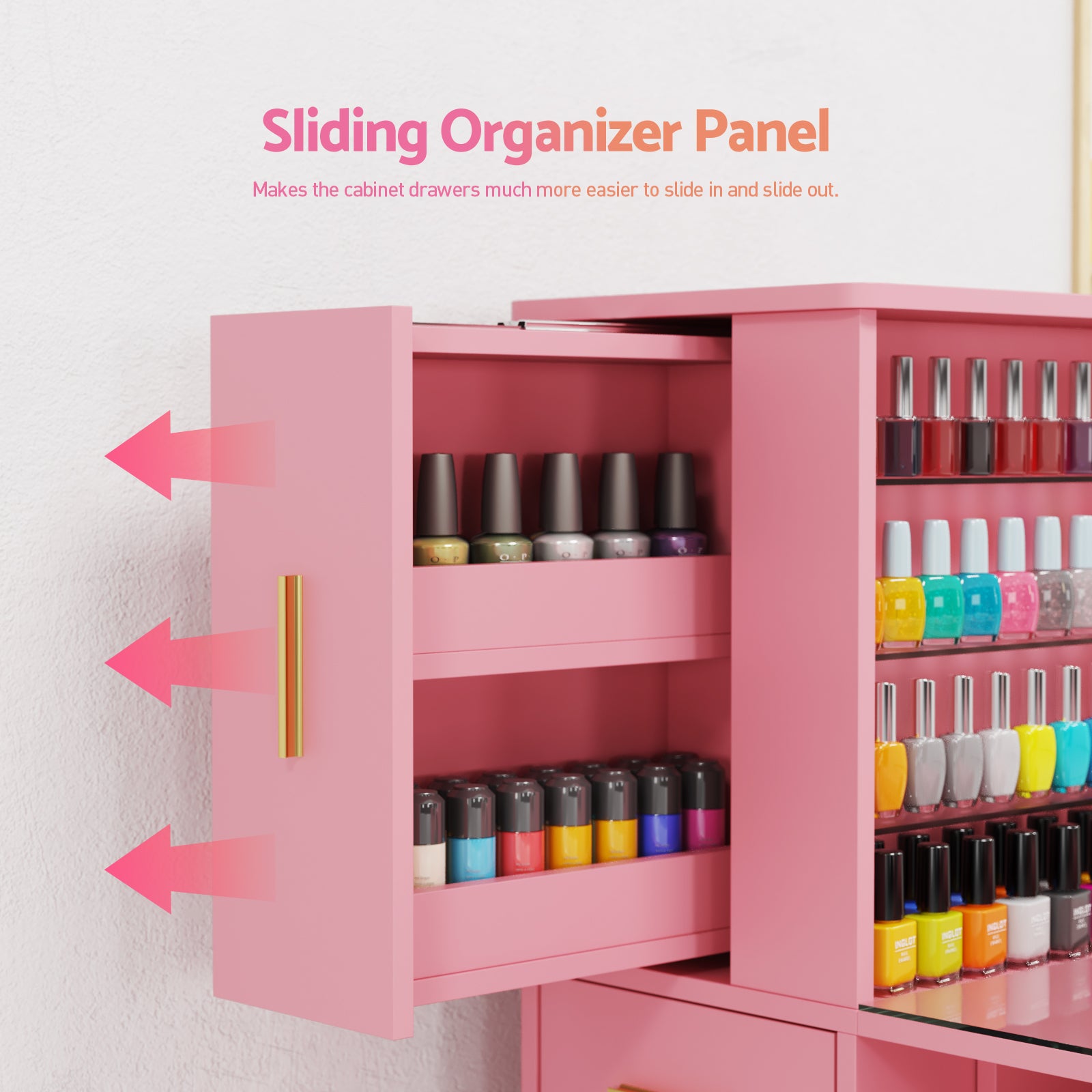 Advwin Glass Table Top Nail Desk w/ Dust Collector