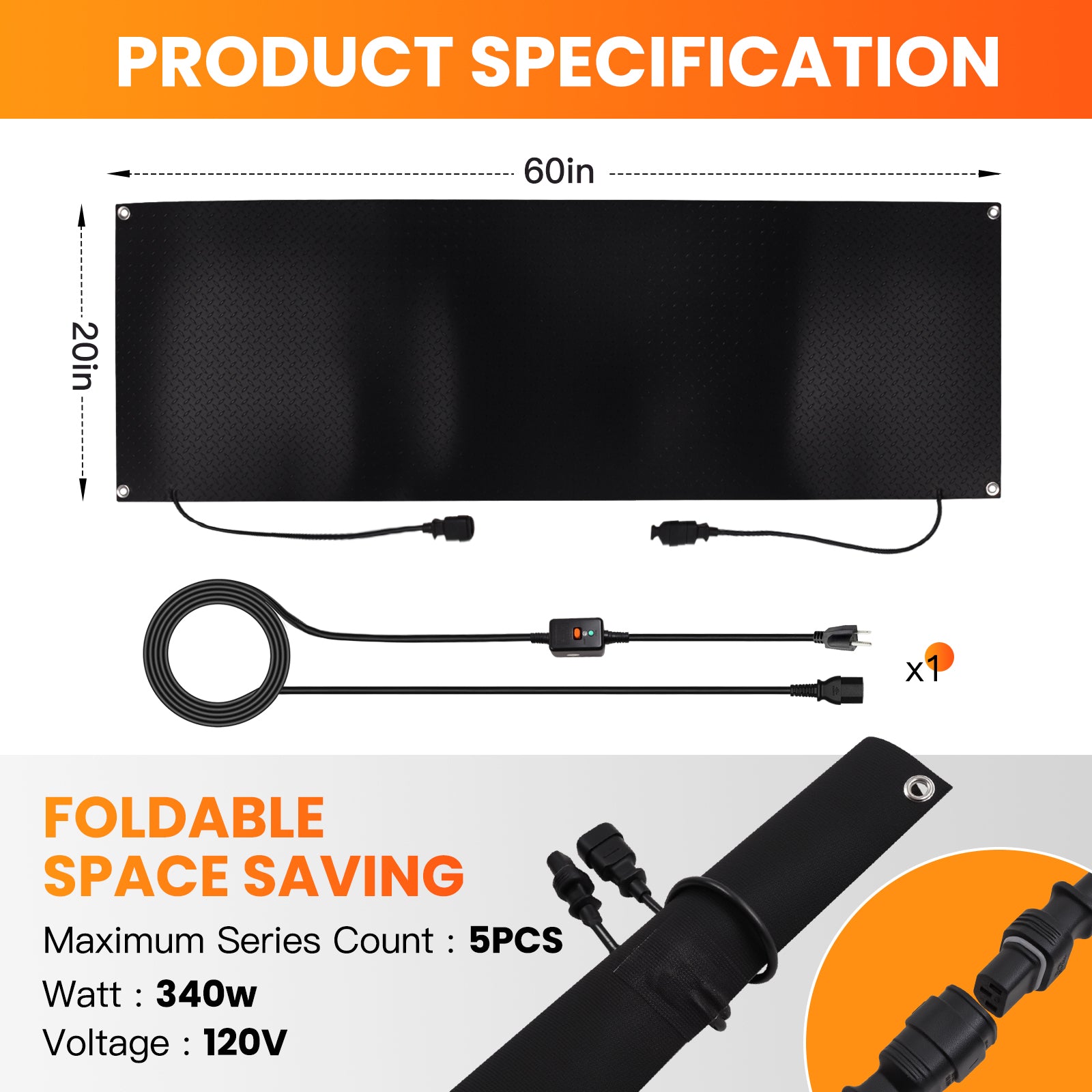 Advwin Snow Melting Mats for Winter Snow Removal
