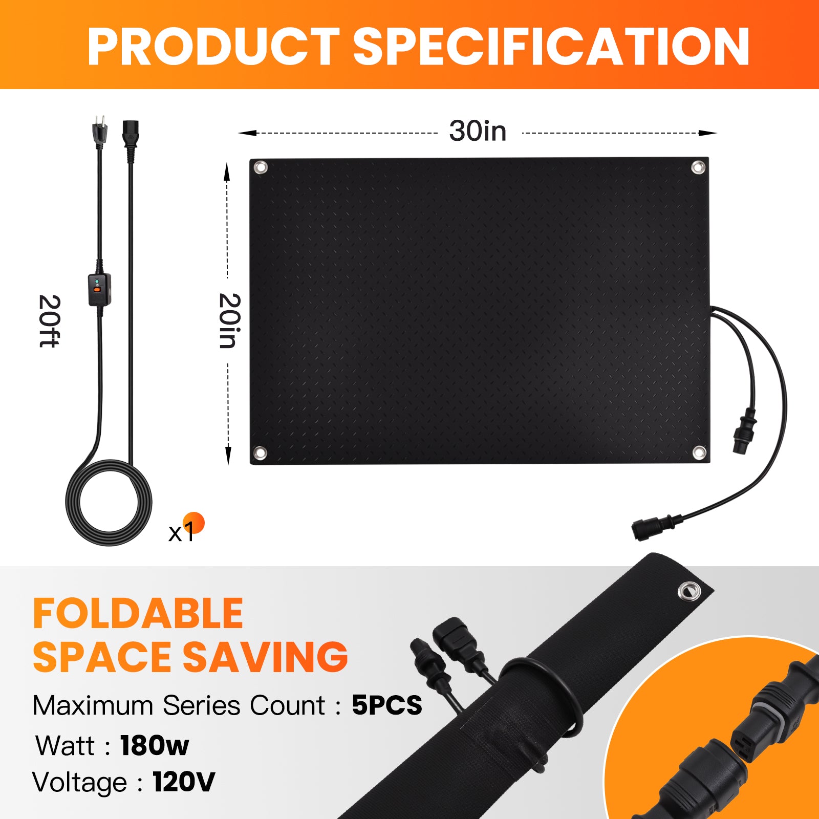 Advwin Snow Melting Mats for Winter Snow Removal