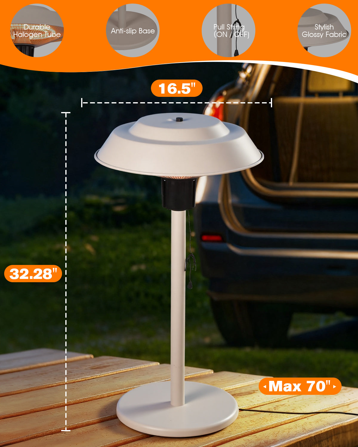 Advwin Electric Infrared Tabletop Patio Heater