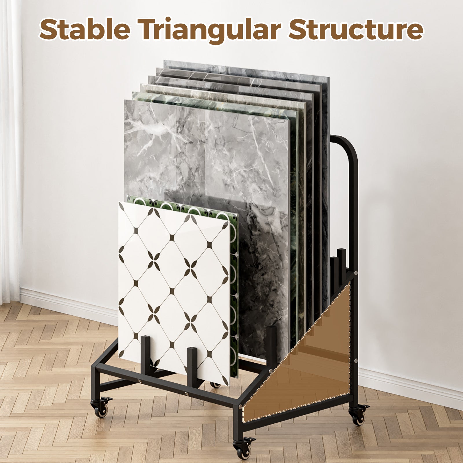 Advwin Tile Display Stand with Adjustable Slots