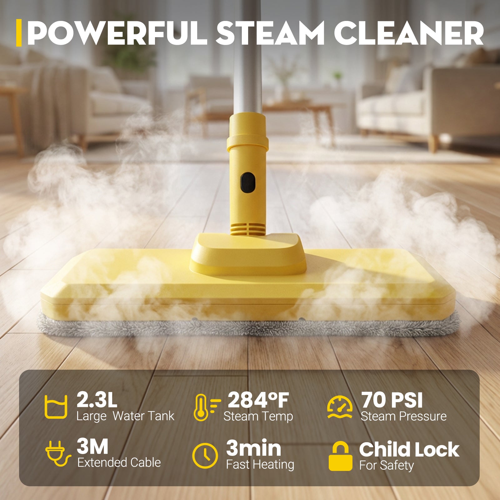 Advwin Steam Cleaner Chemical-Free High-Pressure