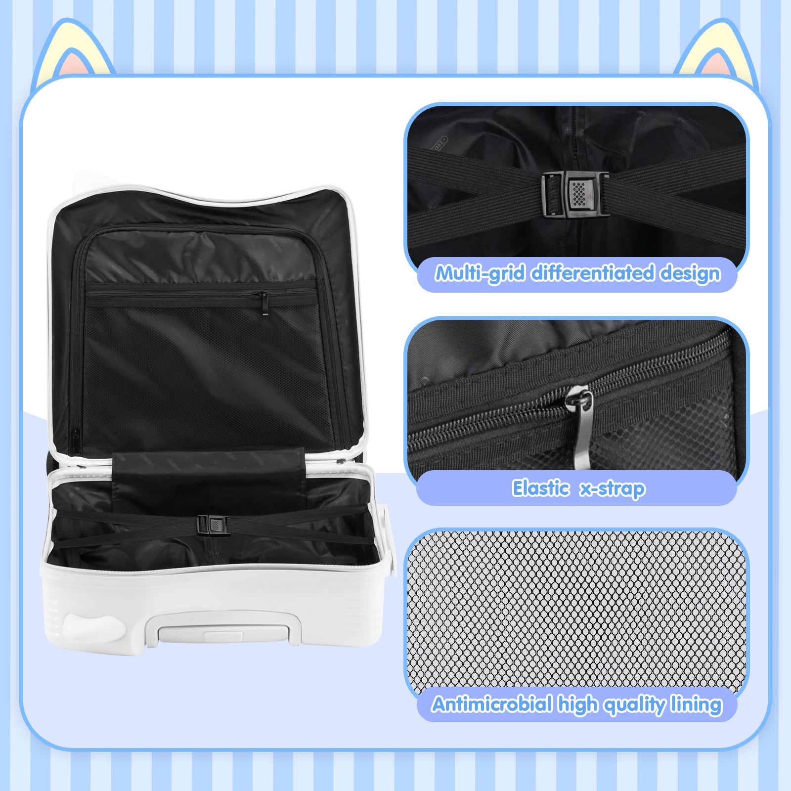 Advwin Kids’ Ride-On Suitcase with Password Lock