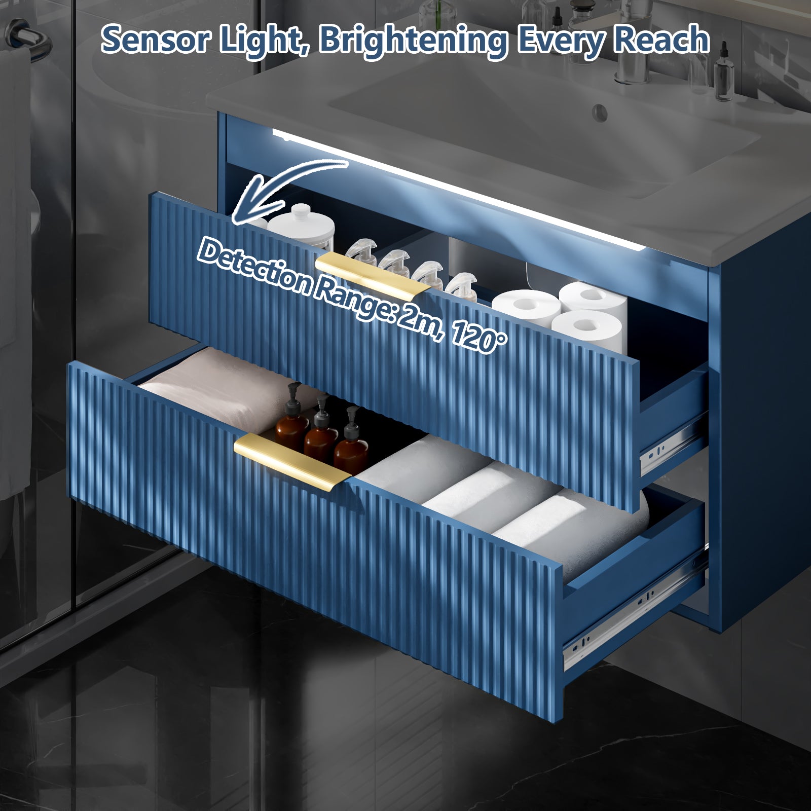 Advwin Bathroom Vanity with Ceramic Sink