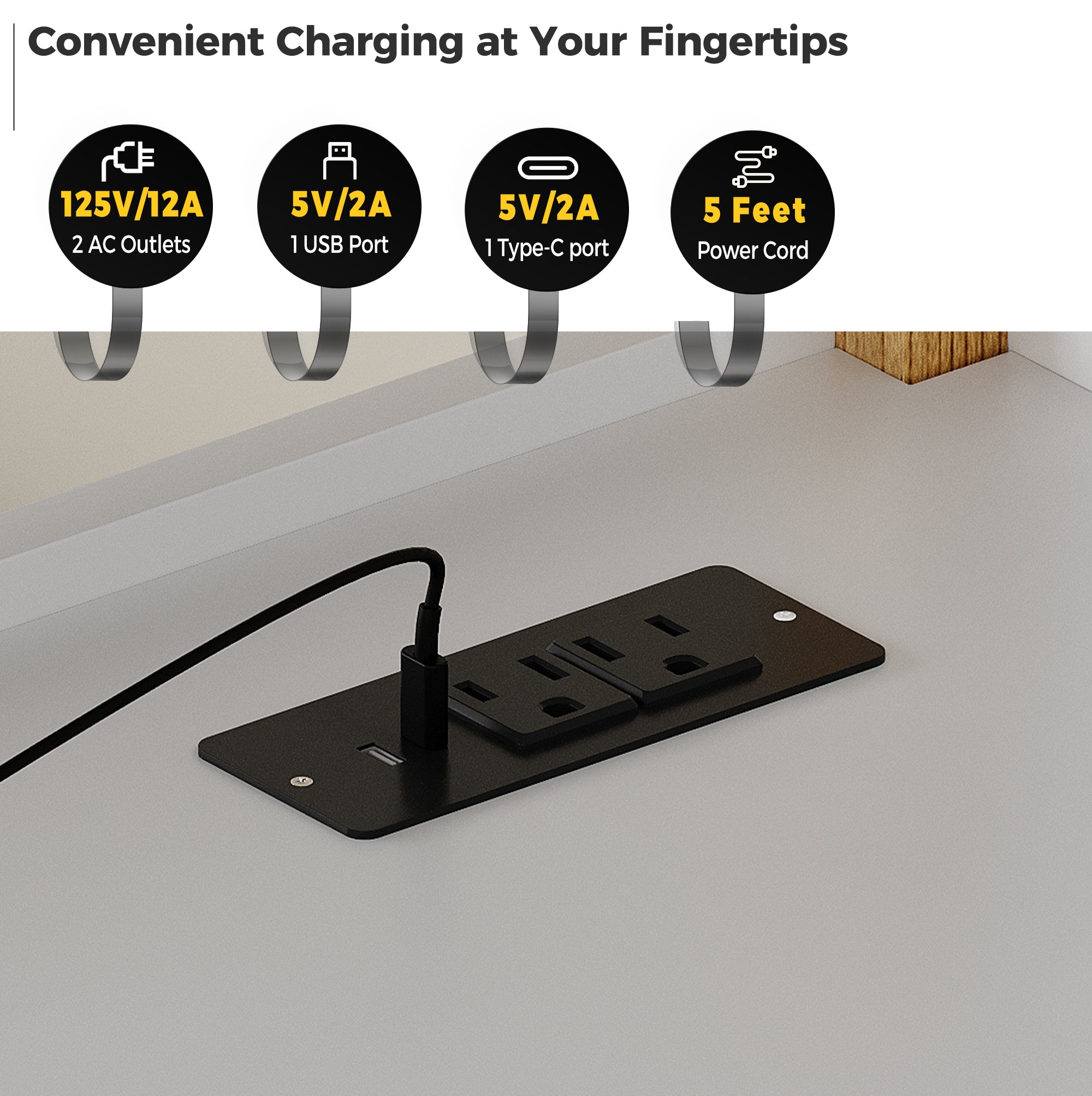 Advwin Solid Wood Bunk Bed with Desk & LED Lights