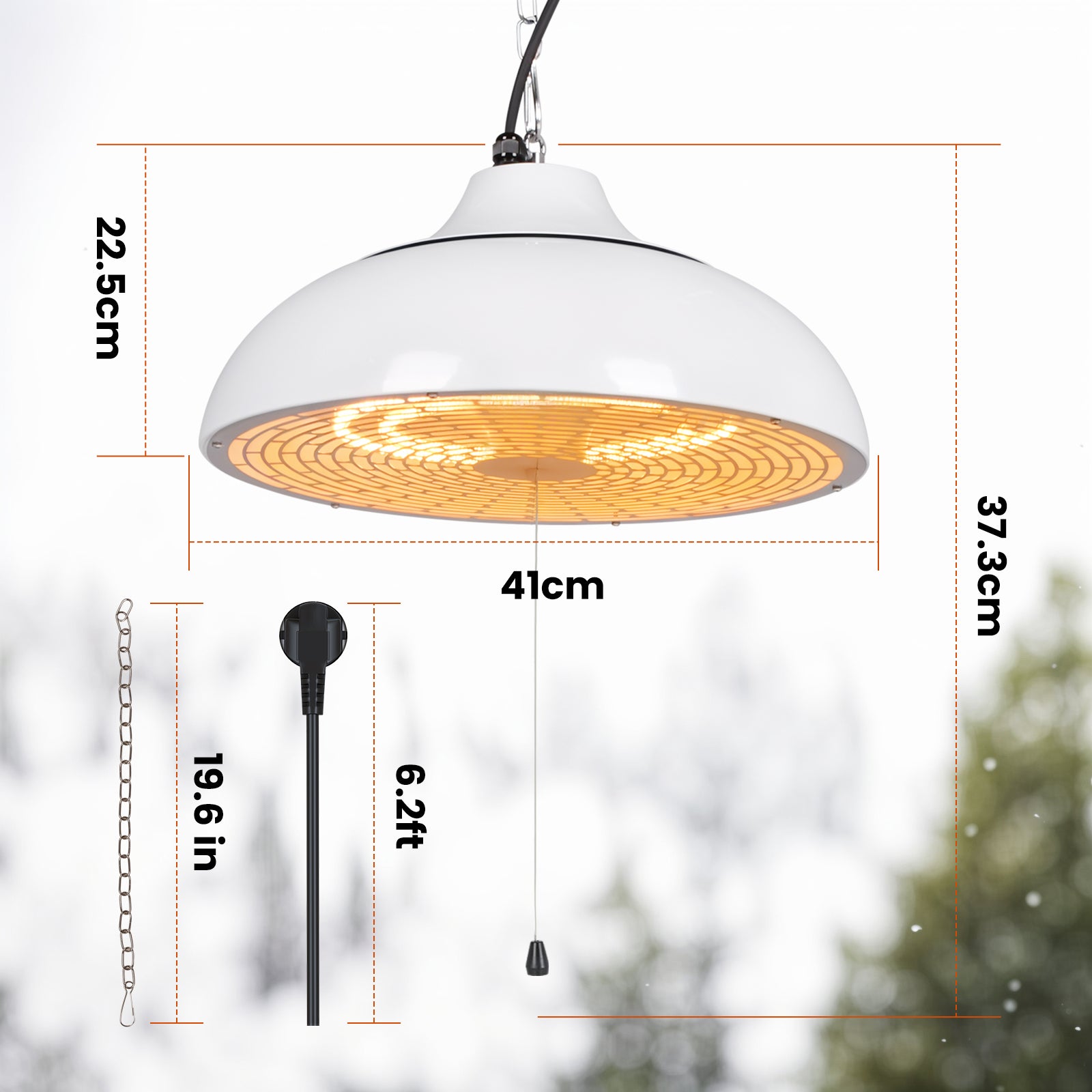 Advwin Outdoor Electric Patio Heater 1500W