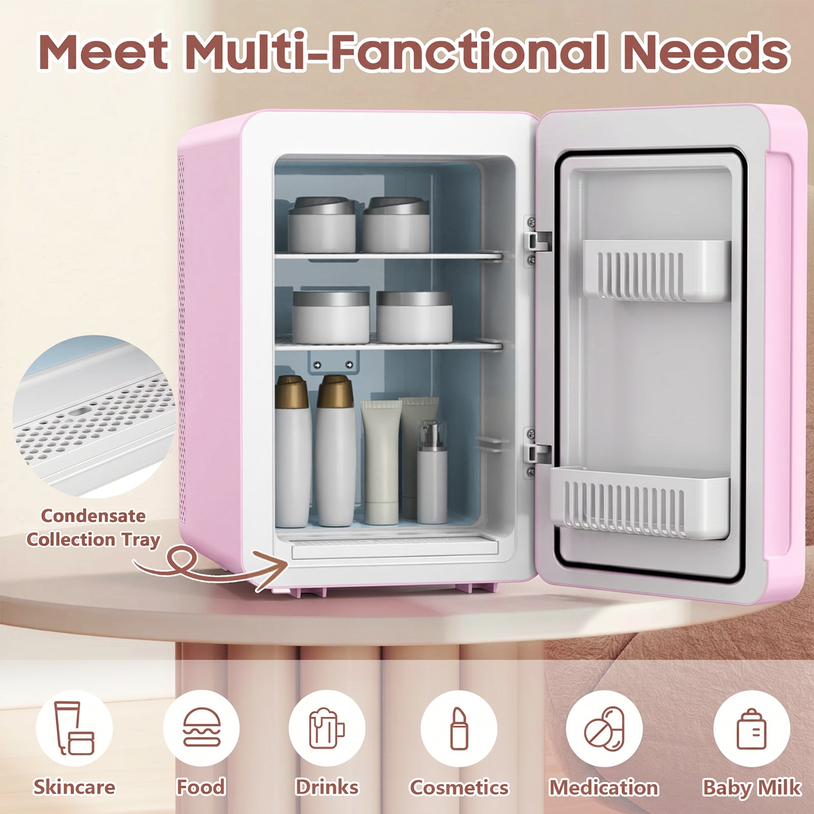 Advwin 20L Skincare Mini Fridge with Mirror