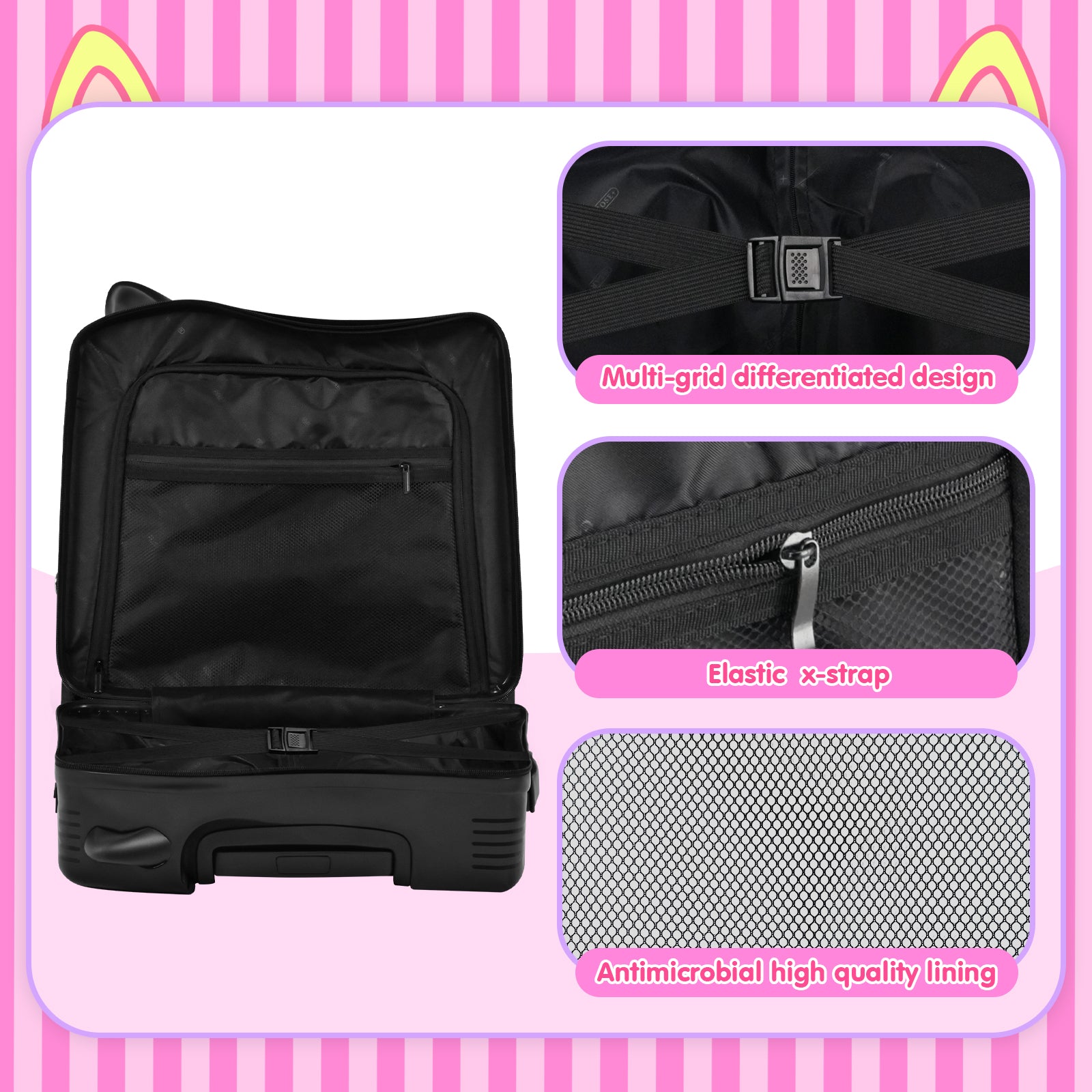 Advwin Kids’ Ride-On Suitcase with Password Lock