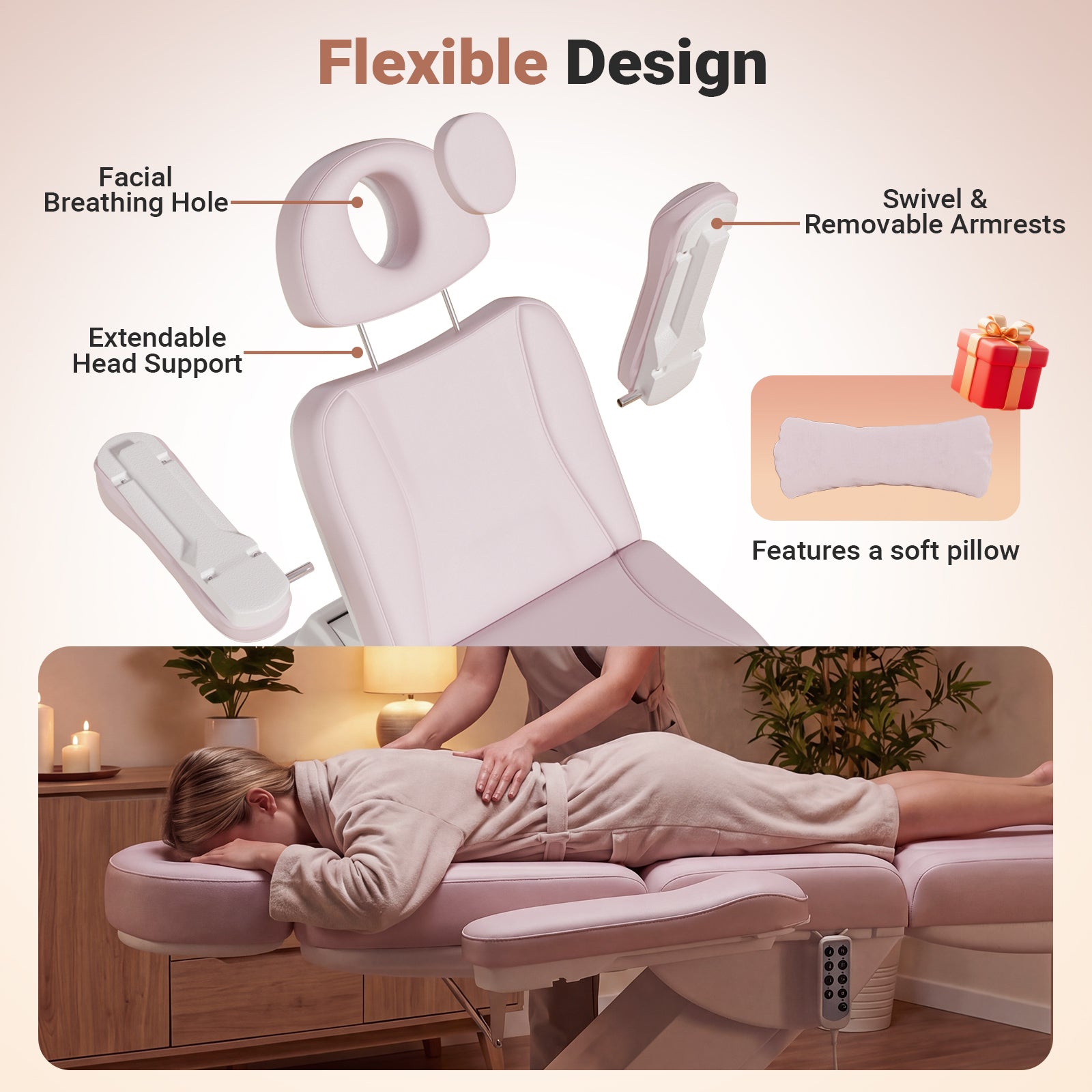 Advwin 3 Motor Adjustable Electric Esthetician Bed