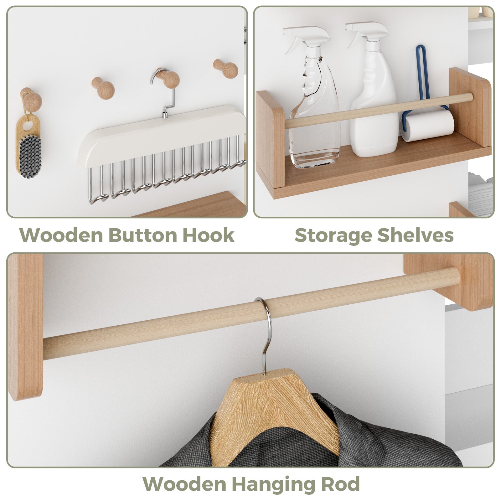 Advwin Wall Mounted Ironing Board Cabinet