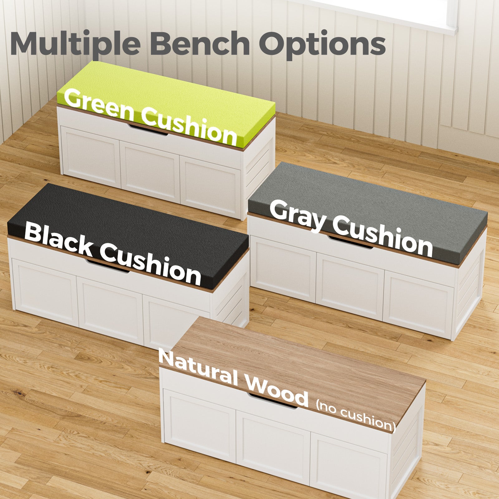 Advwin L-Shaped Corner Storage Bench