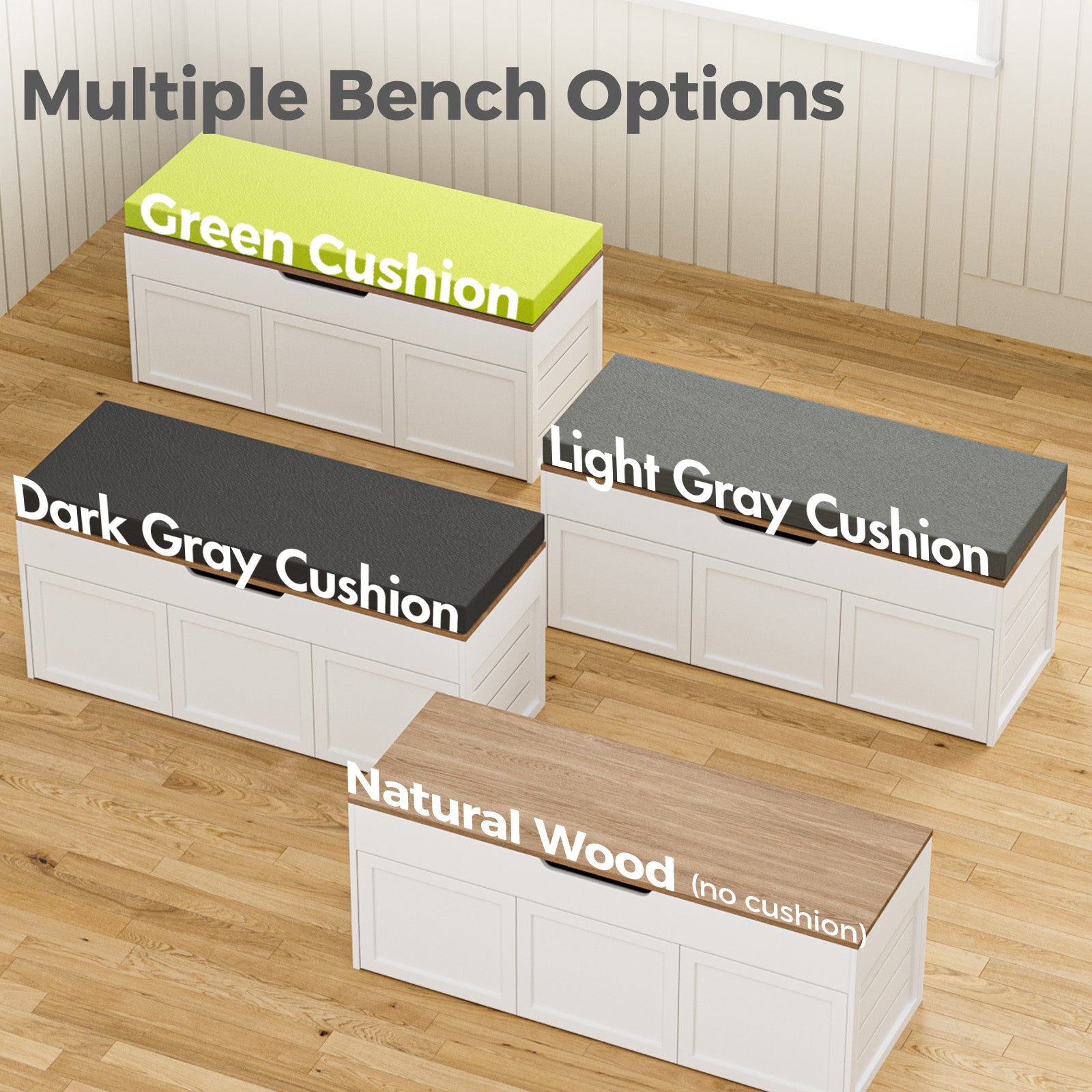 Advwin L-Shaped Corner Storage Bench