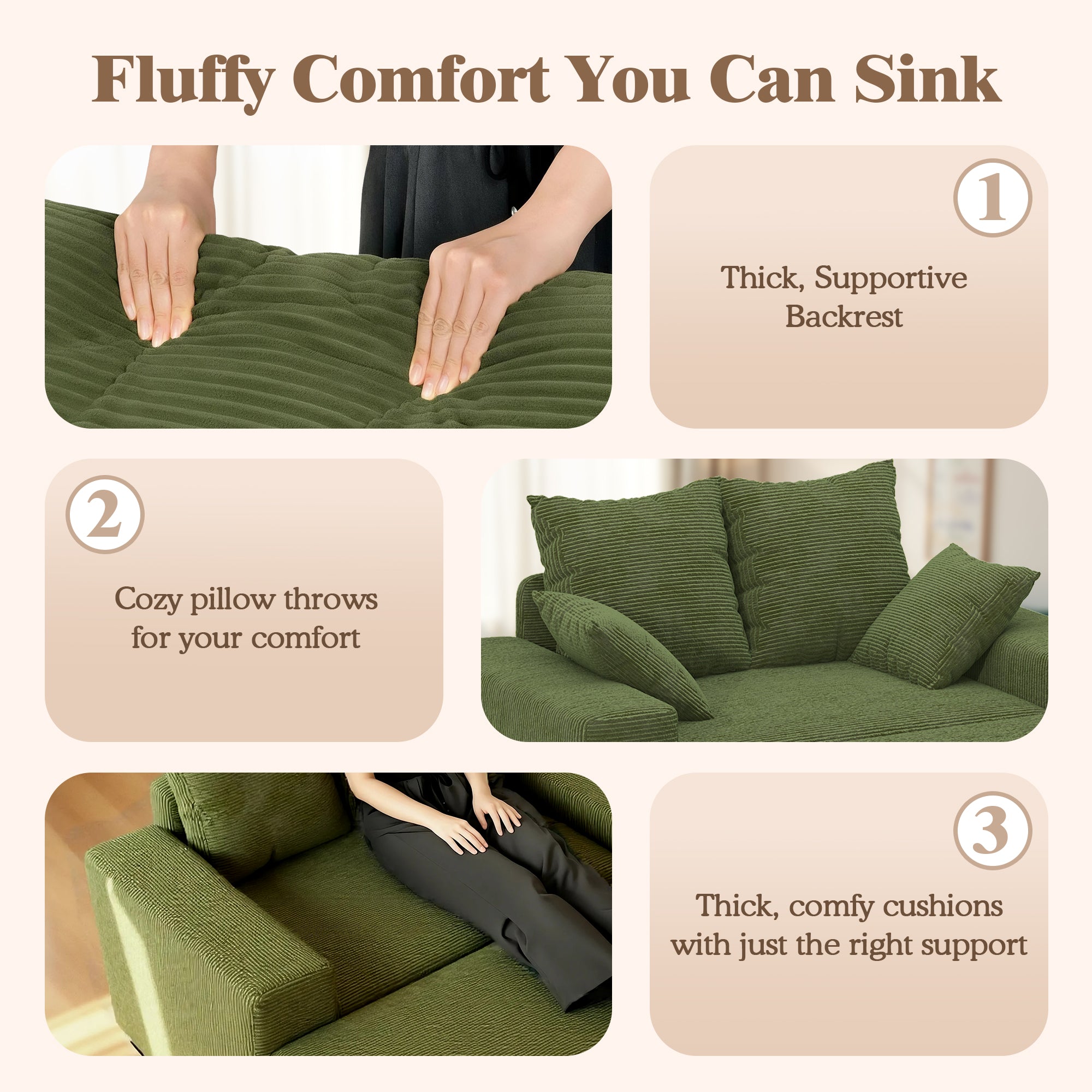 Advwin Chaise Lounge with Storage Ottoman Medium-Rib