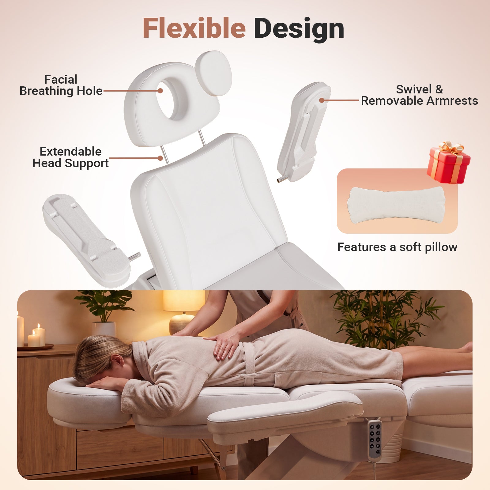 Advwin 3 Motor Adjustable Electric Esthetician Bed