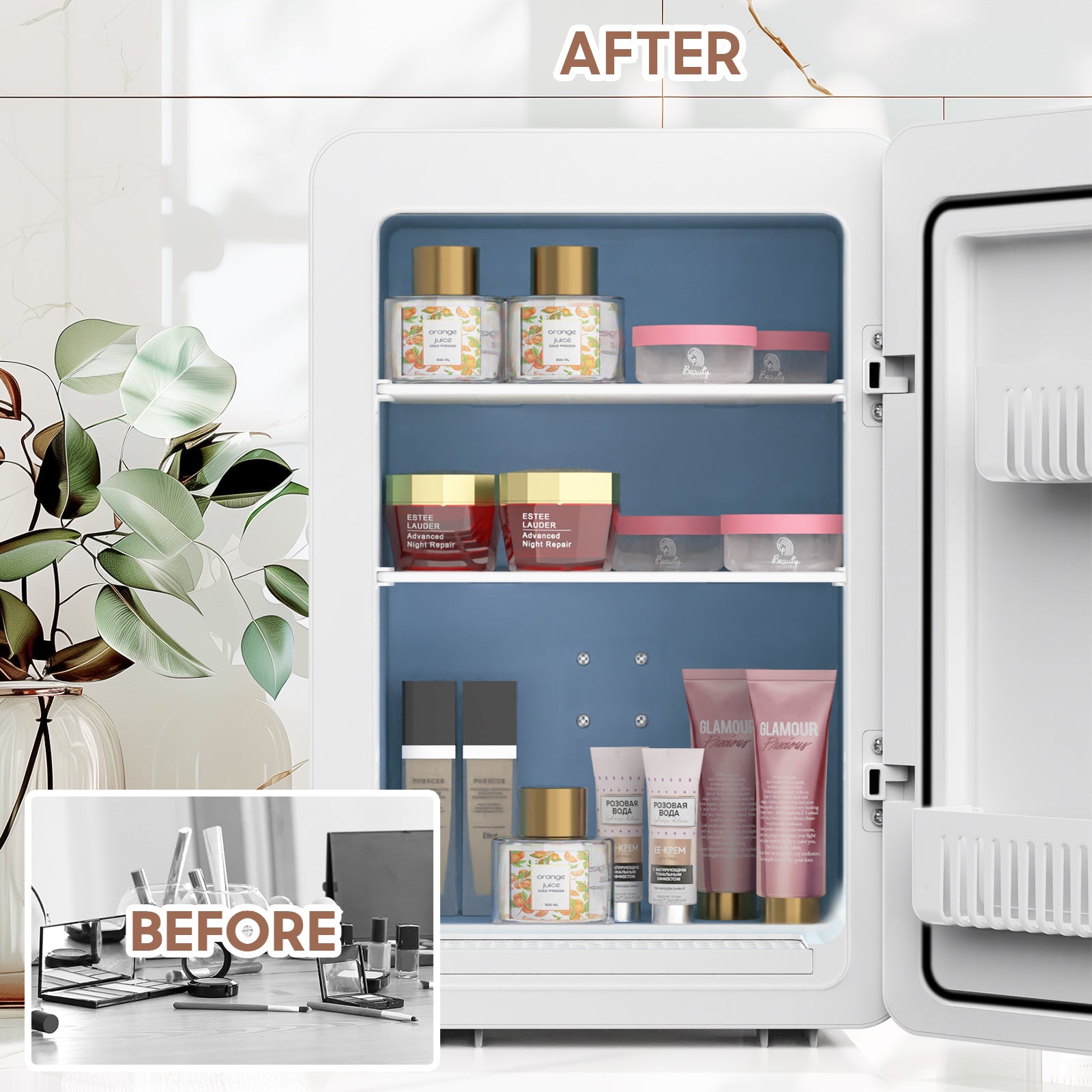 Advwin 20L Skincare Mini Fridge with Mirror