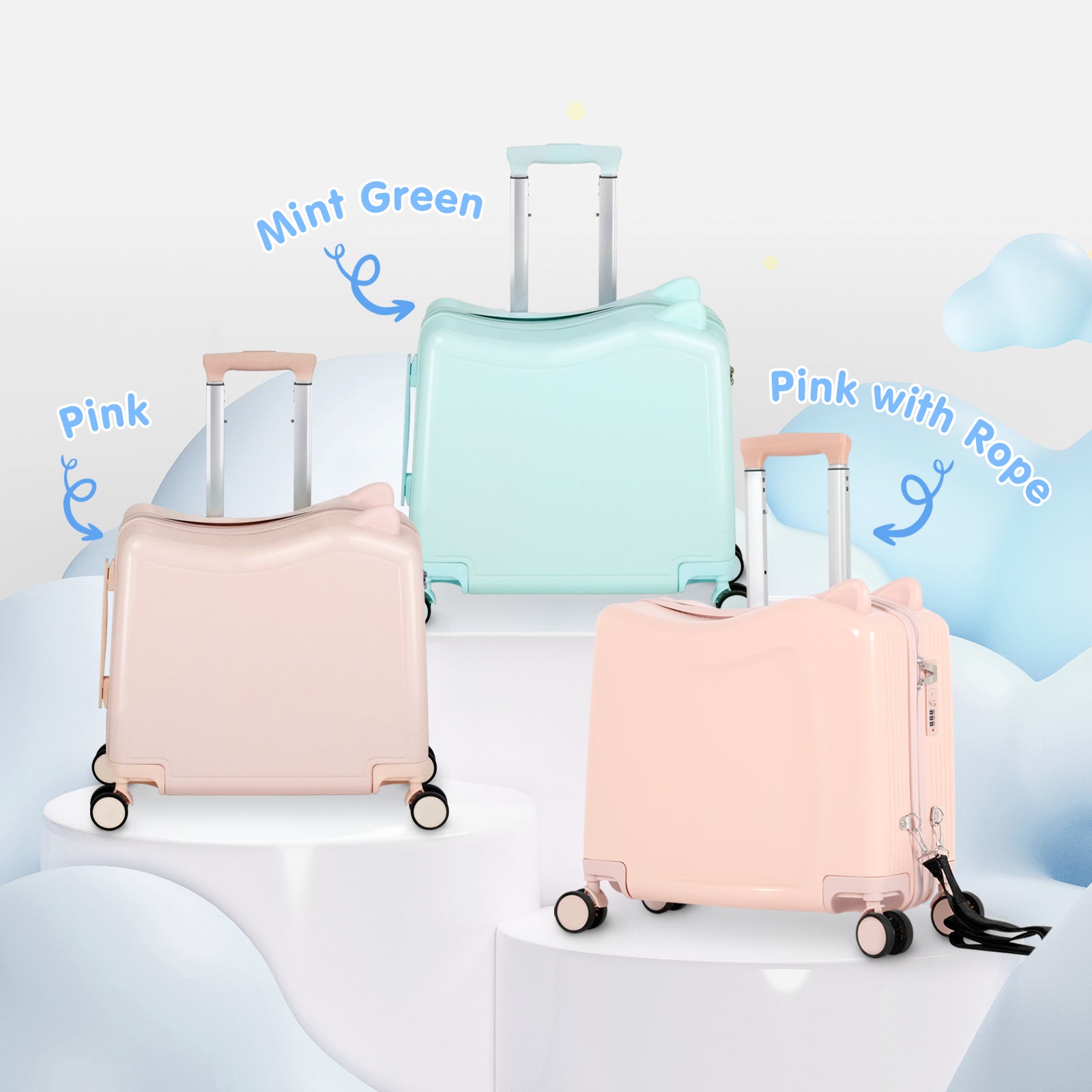 Advwin Kids’ Ride-On Suitcase with Password Lock