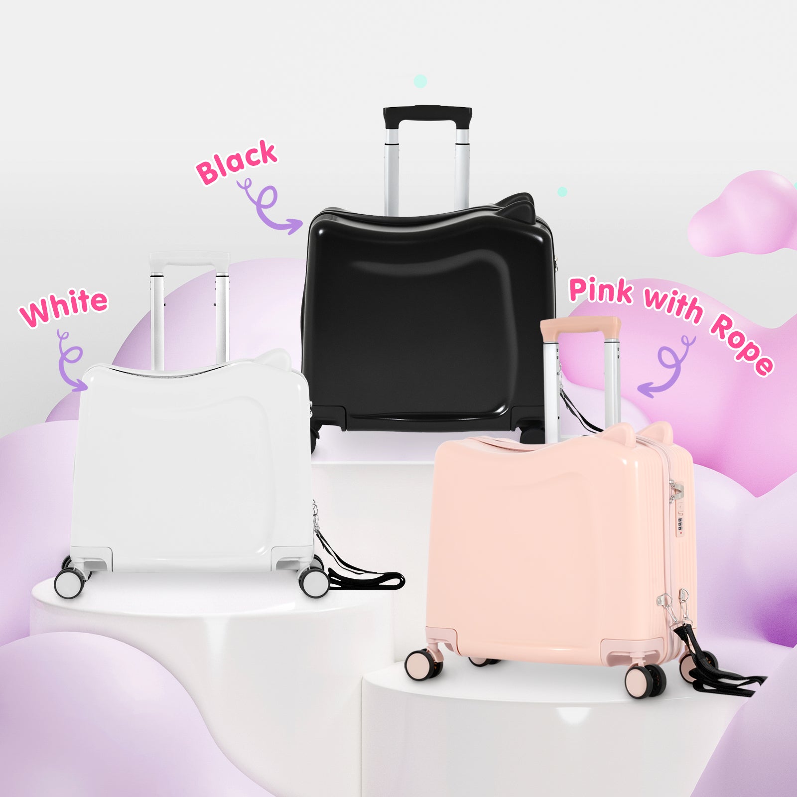 Advwin Kids’ Ride-On Suitcase with Password Lock