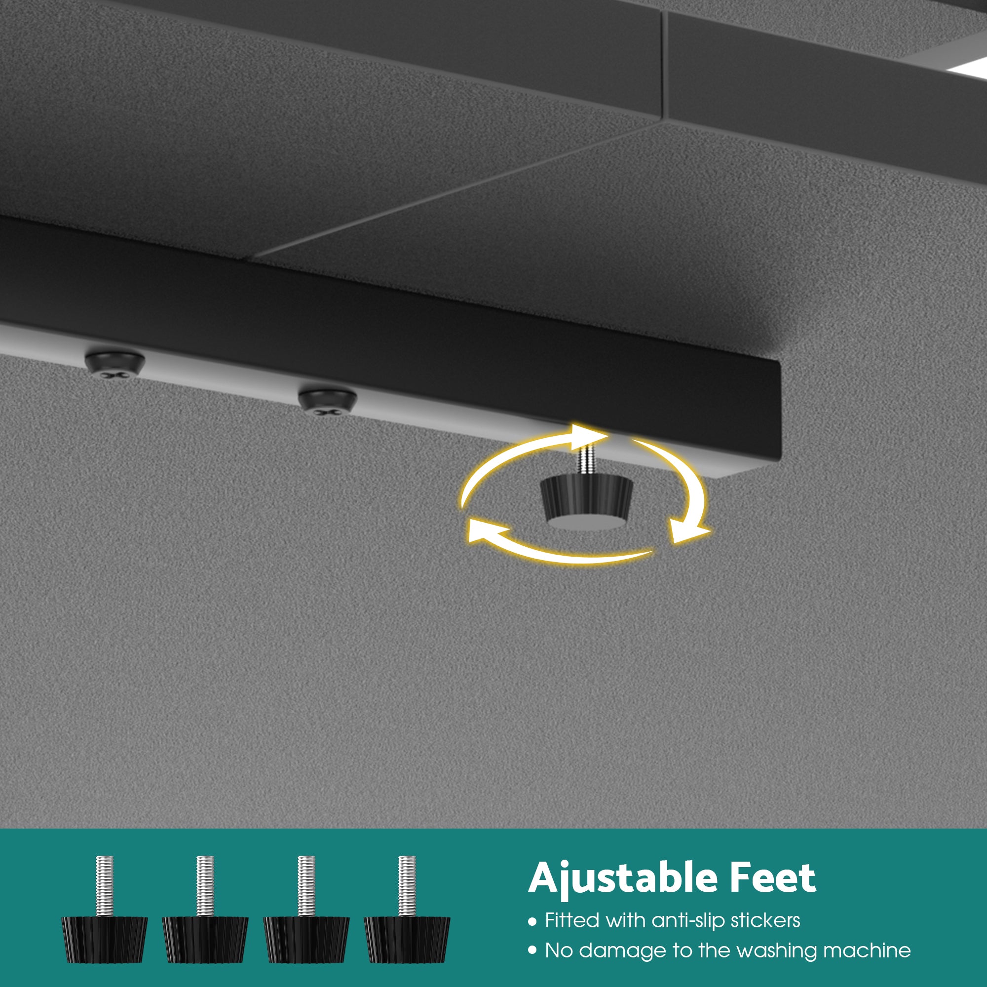 Advwin Washer Dryer Countertop with Hanging Rod