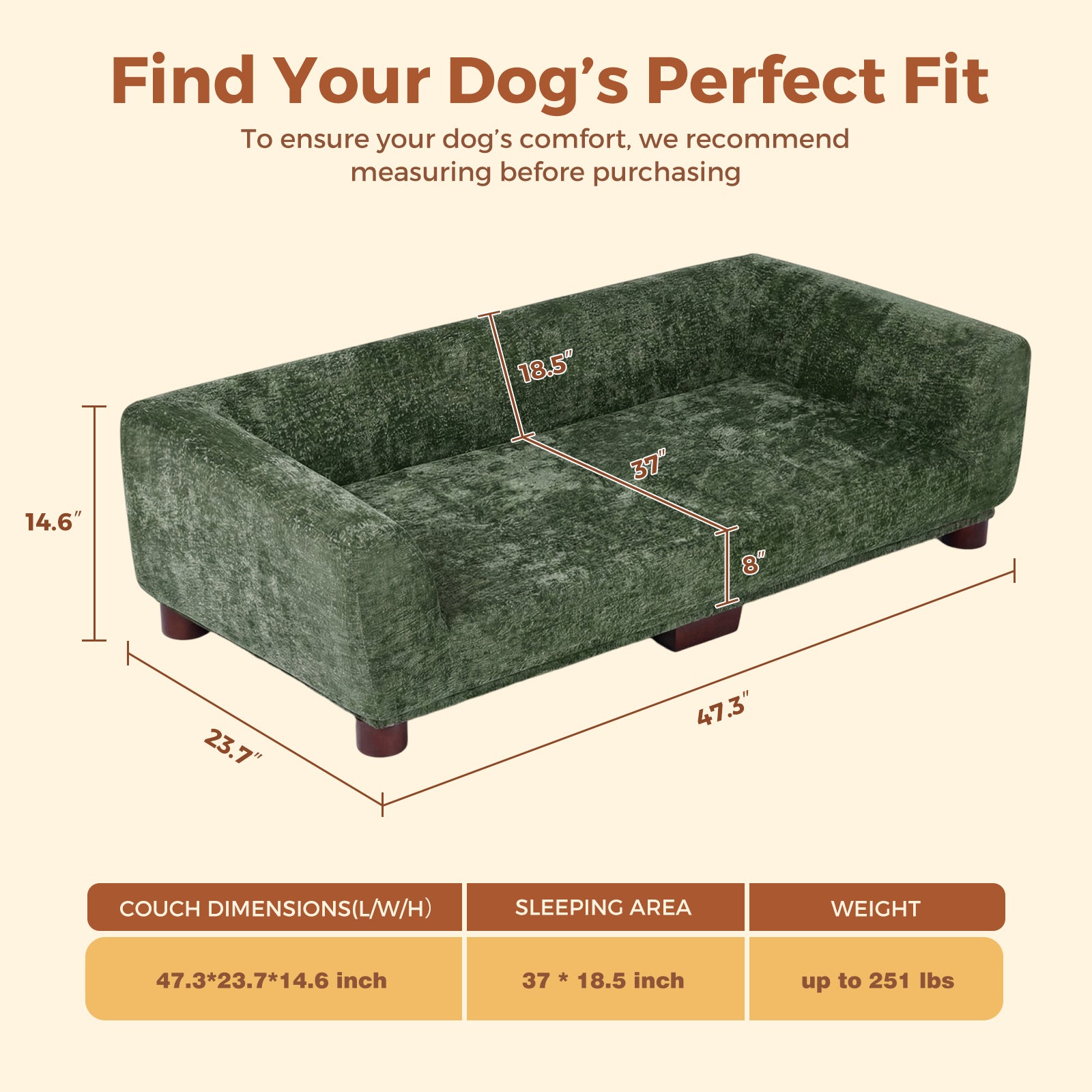 Advwin Dog Couch Sofa for Large & Extra Large Dogs