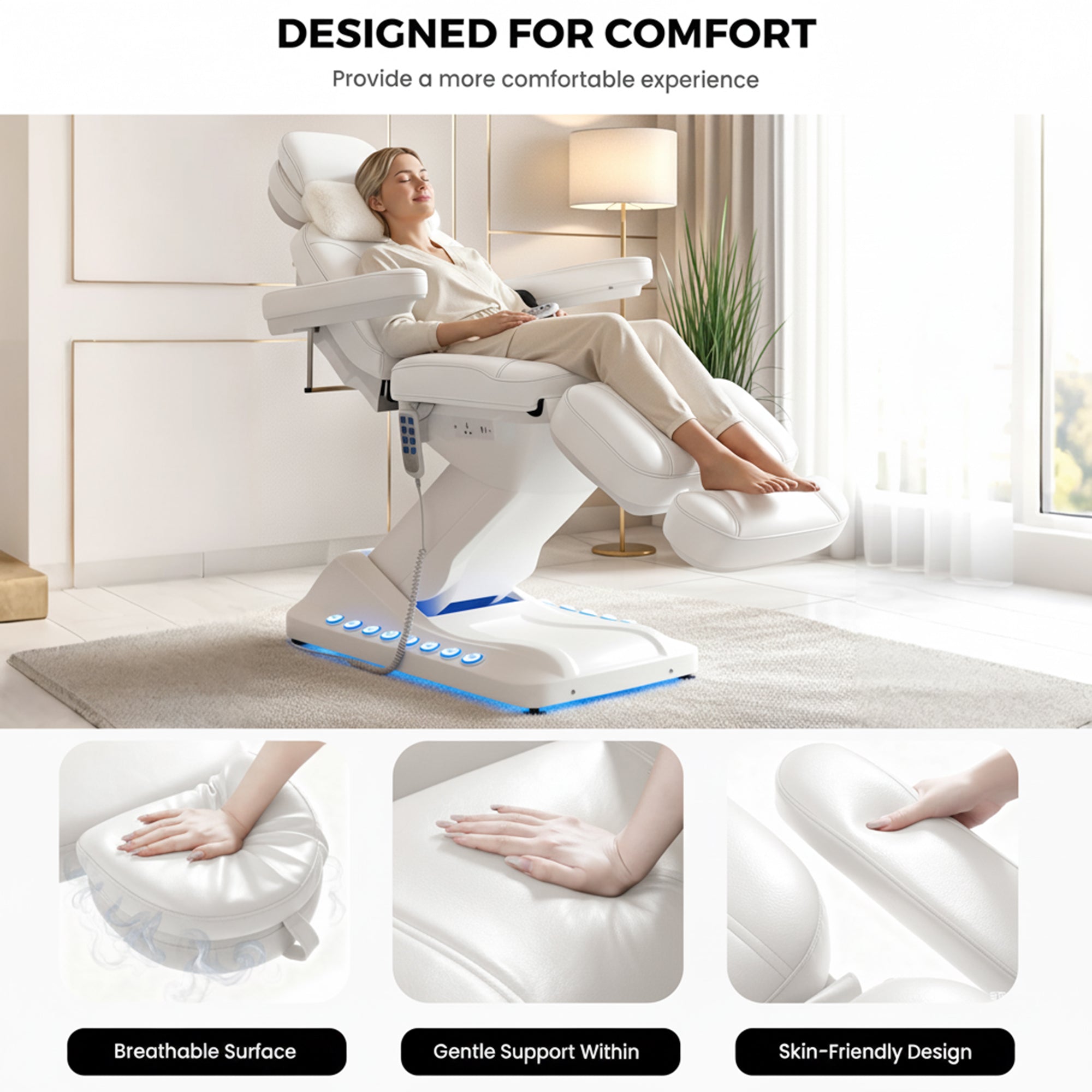 Advwin Massage Table with Built-in Charging Station