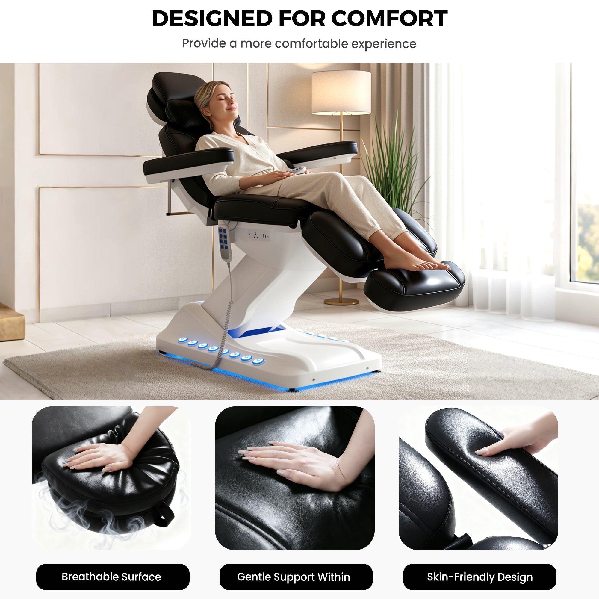 Advwin Massage Table with Built-in Charging Station