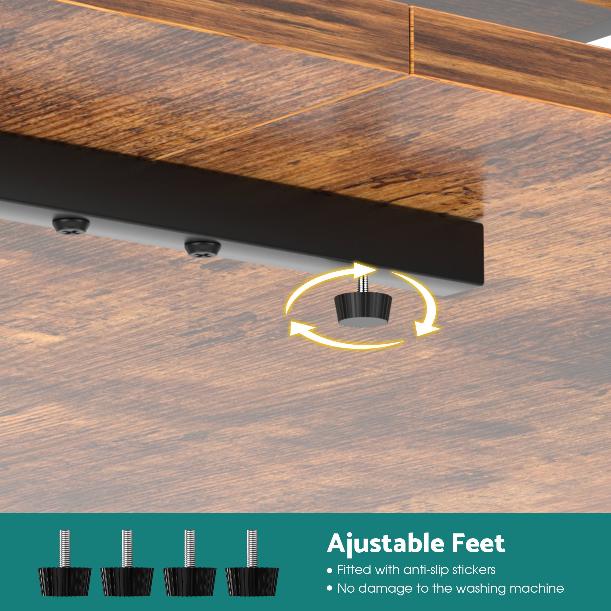 Advwin Washer Dryer Countertop with Hanging Rod