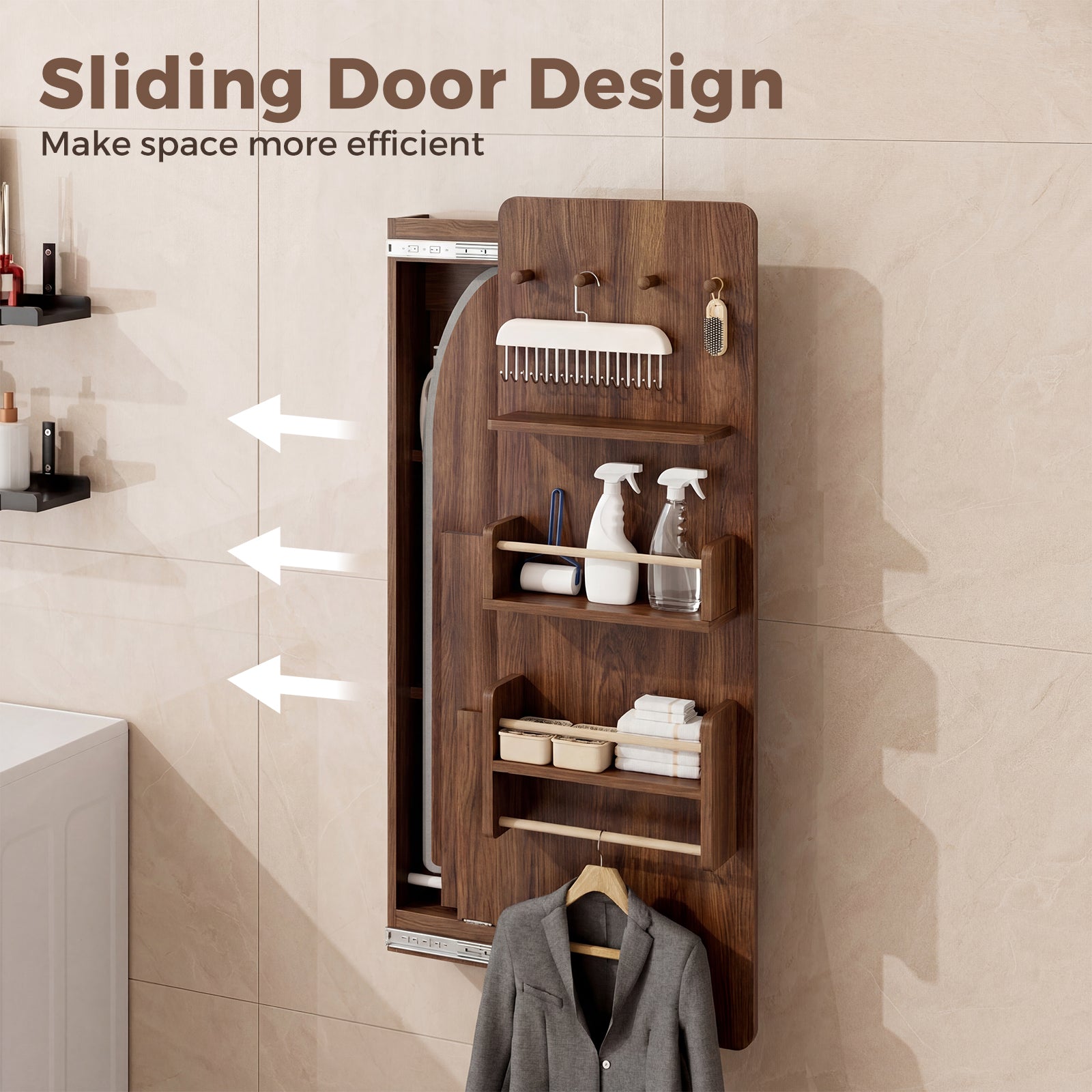 Advwin Wall Mounted Ironing Board Cabinet