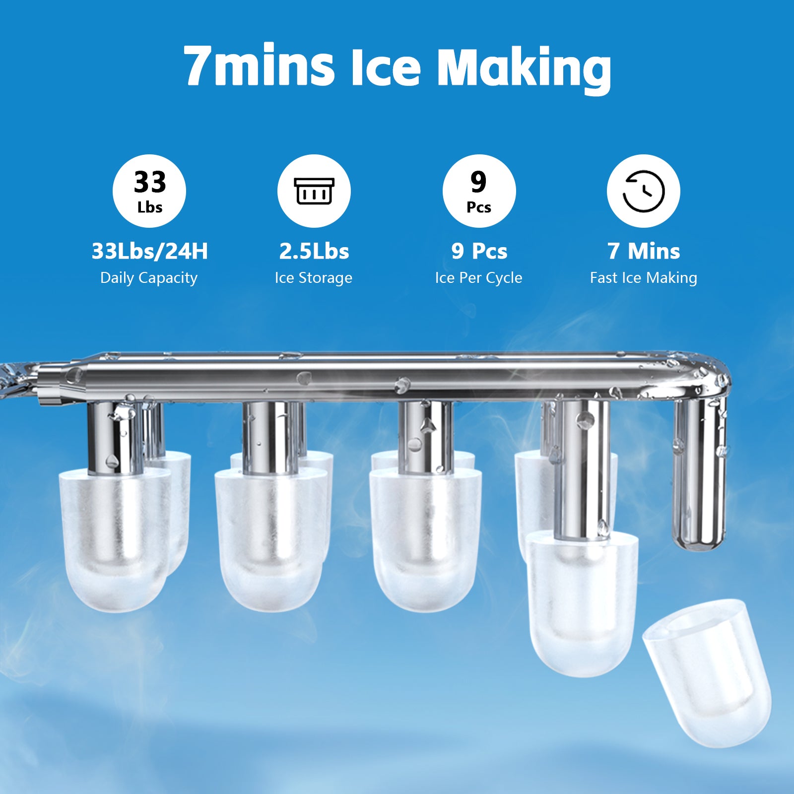 Advwin 3-in-1 Water Dispenser with Ice Maker