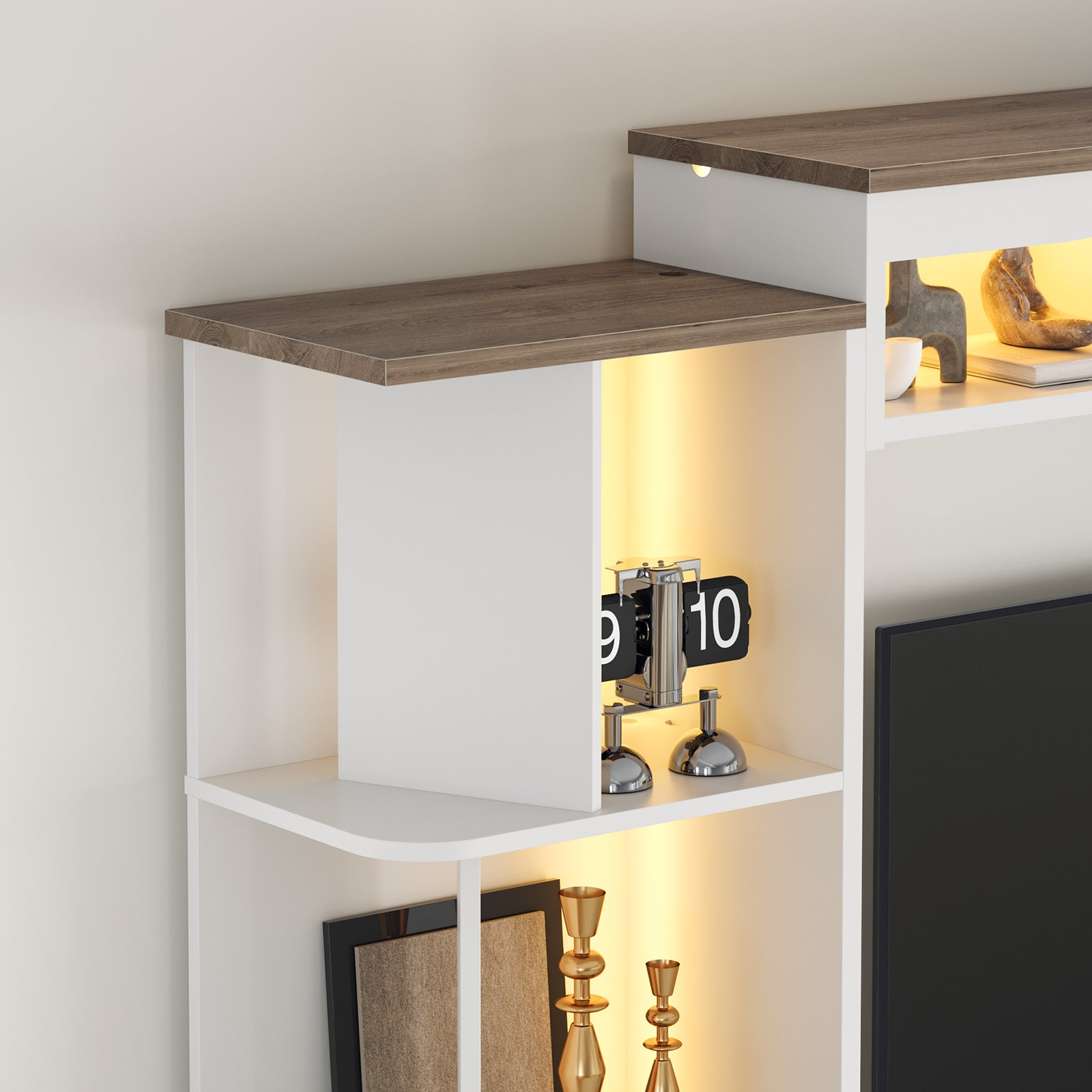 Advwin 101" Modern Wall Unit Entertainment Center