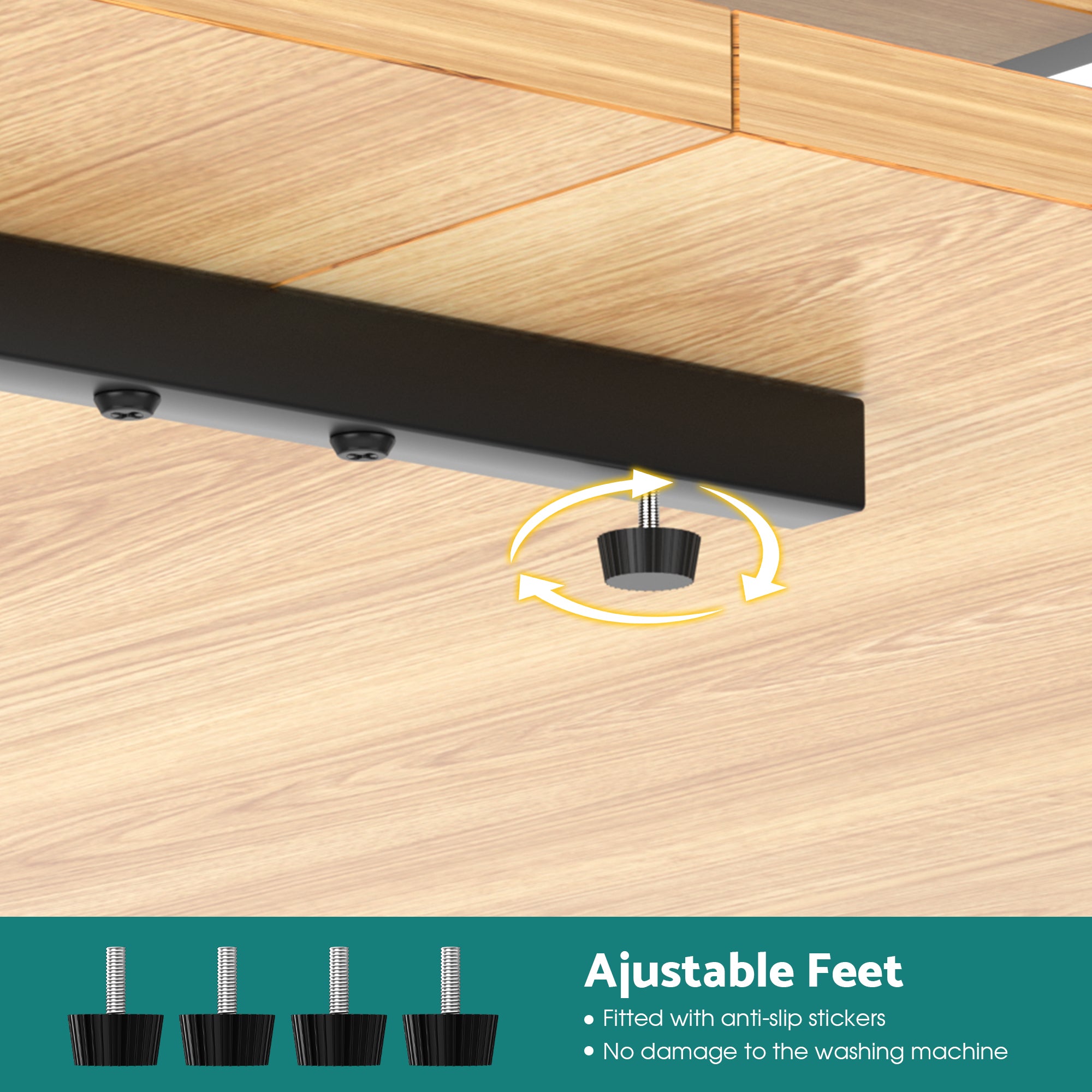 Advwin Washer Dryer Countertop with Hanging Rod