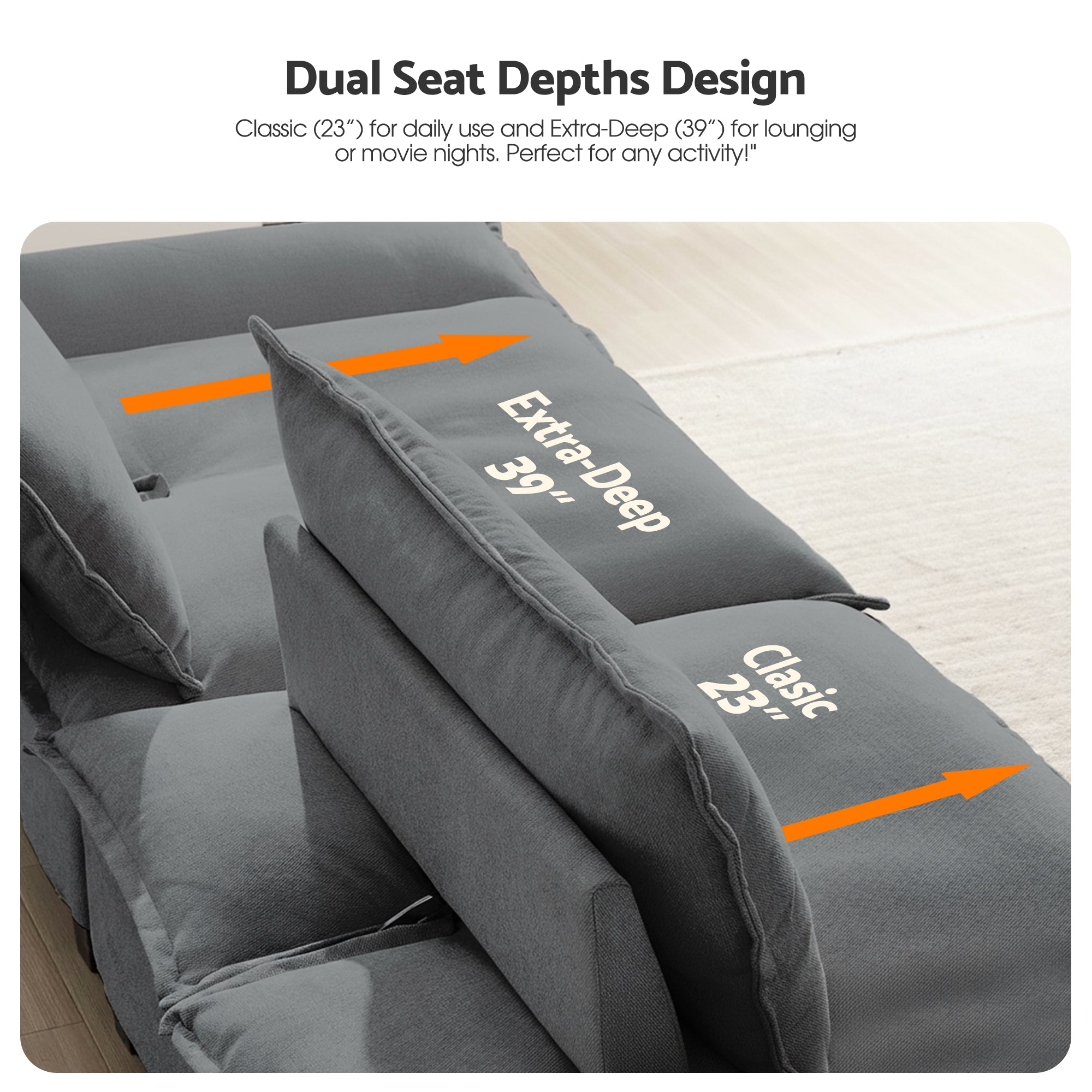 Advwin 114” Oversized Couch Loveseat Set