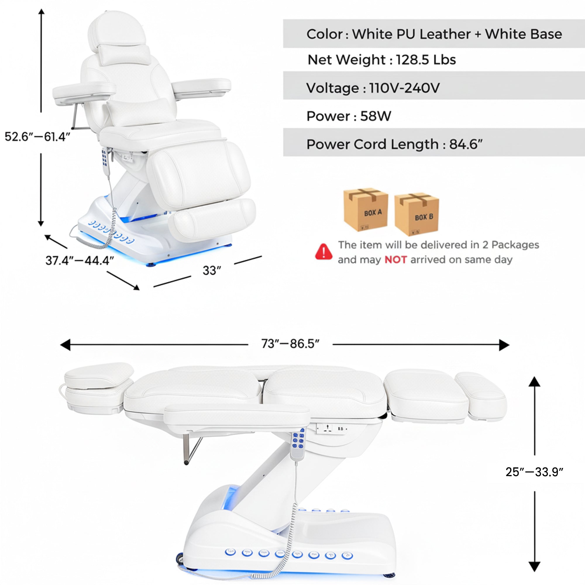 Advwin Massage Table with Built-in Charging Station