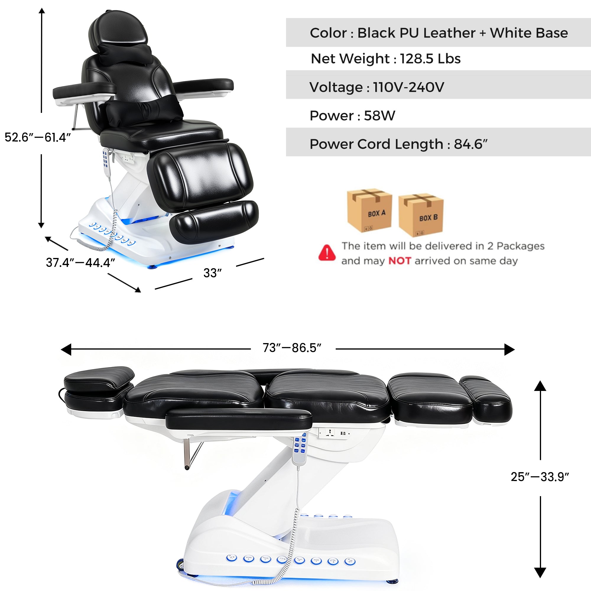 Advwin Massage Table with Built-in Charging Station